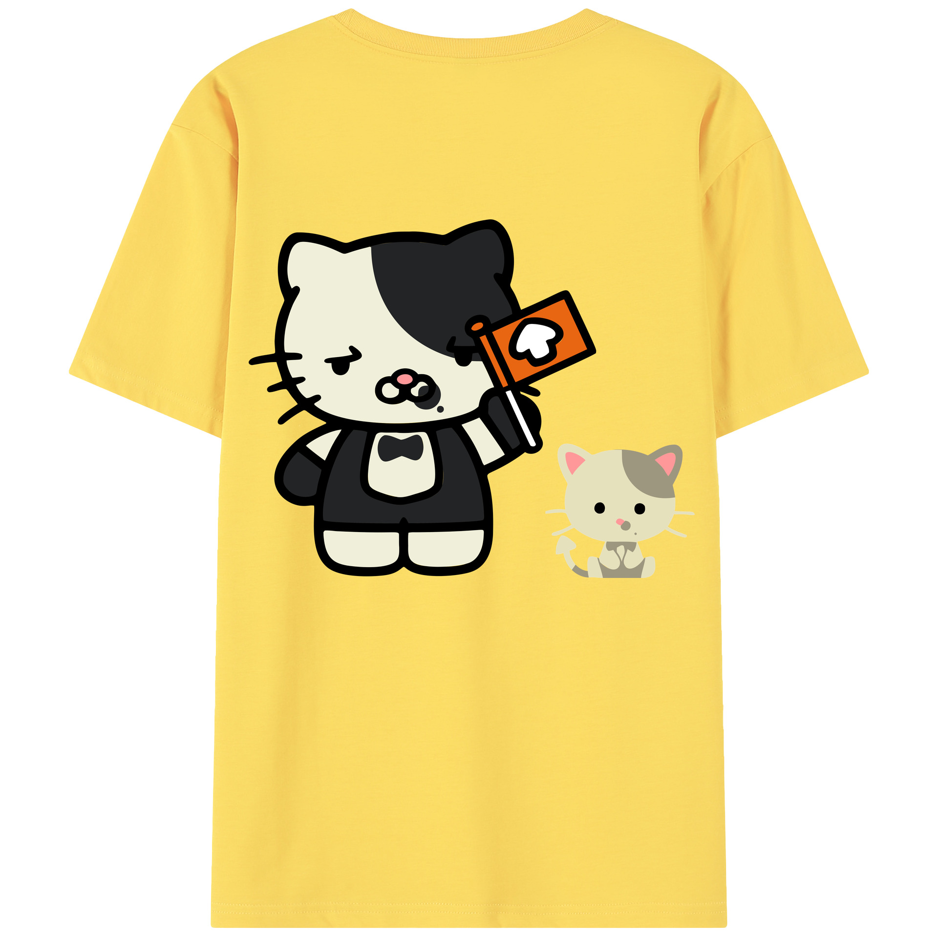 （画像用） Hello Kitty ハローキティ 綿100％半袖Tシャツ（背面プリント）