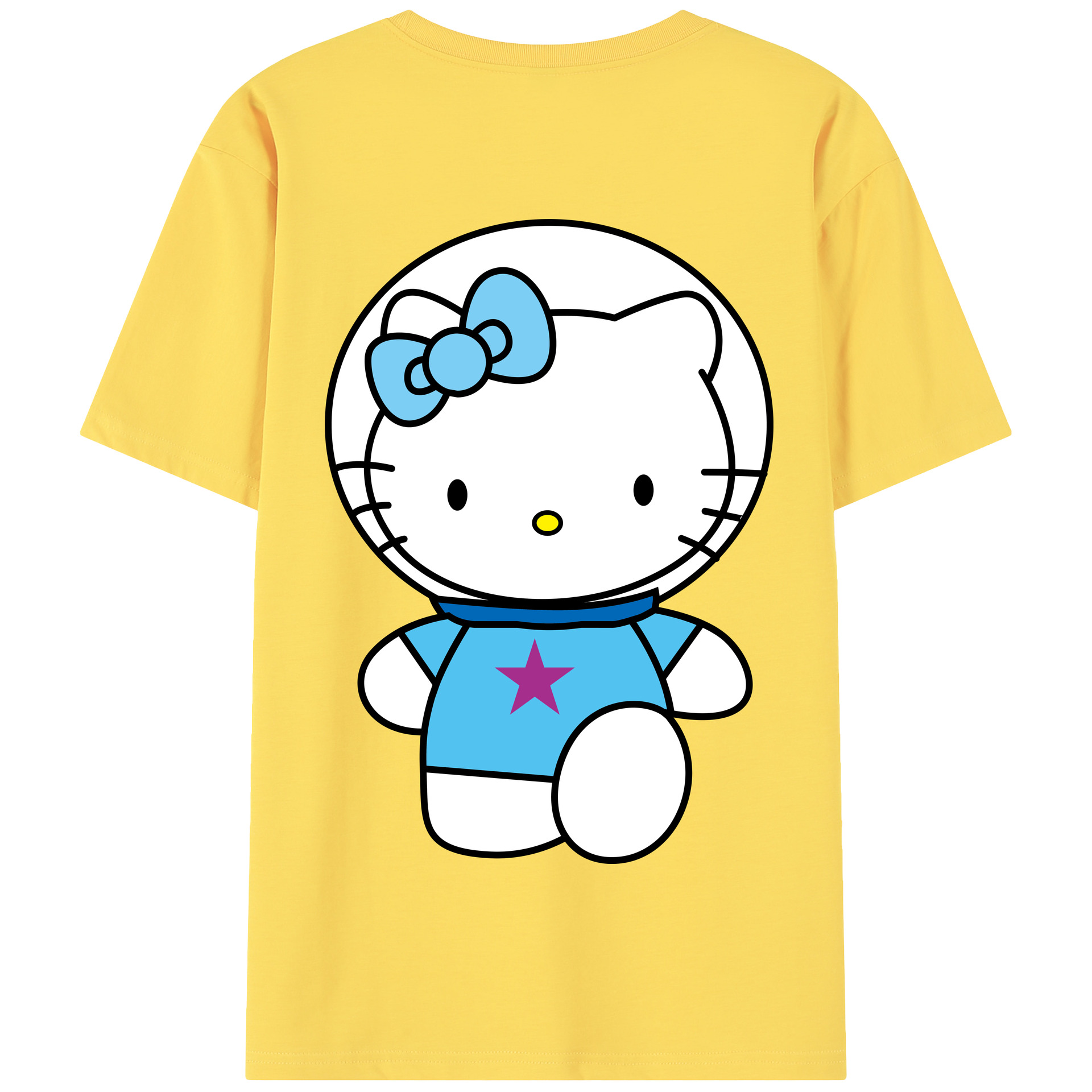 （画像用） Hello Kitty ハローキティ 綿100％半袖Tシャツ（背面プリント）
