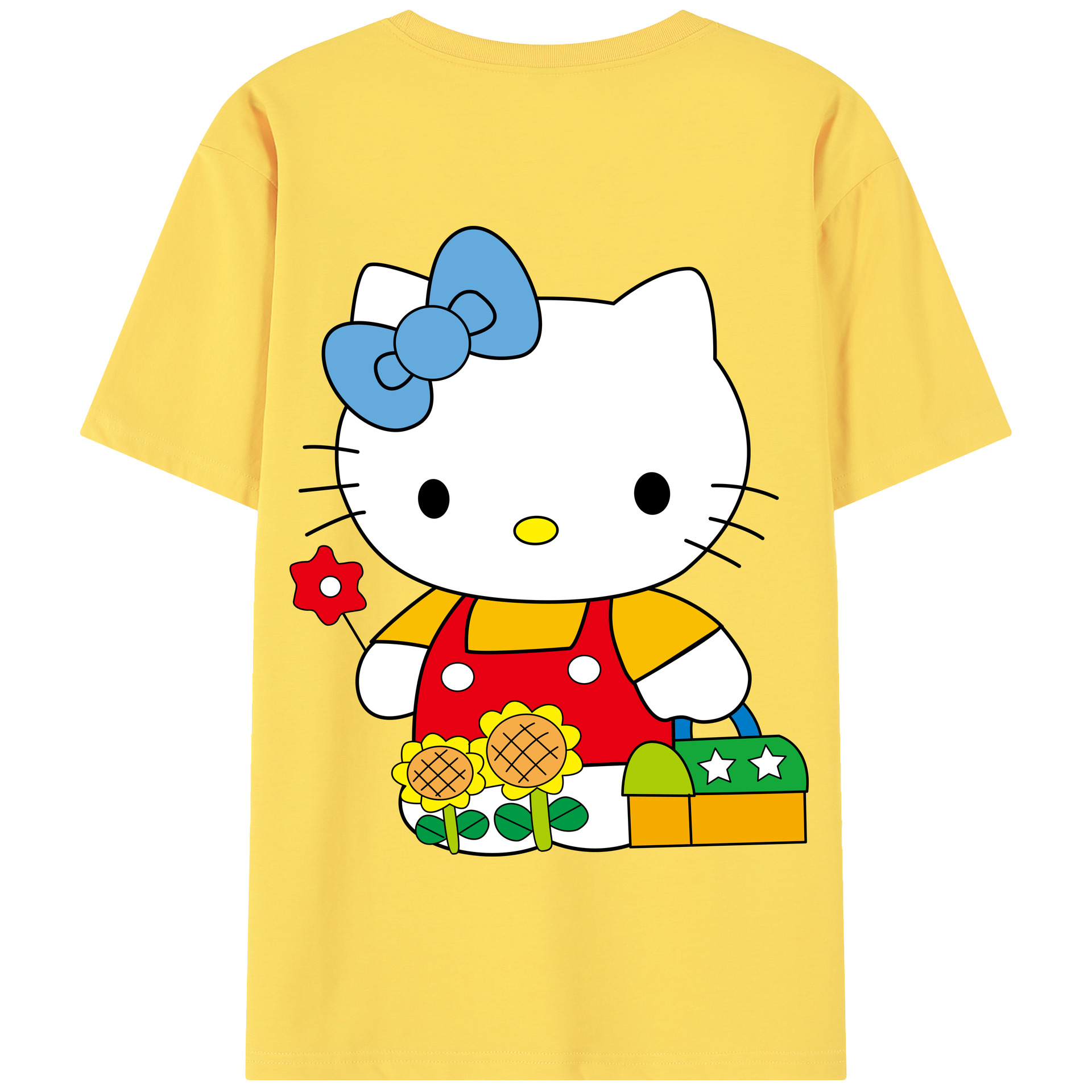 （画像用） Hello Kitty ハローキティ 綿100％半袖Tシャツ（背面プリント）