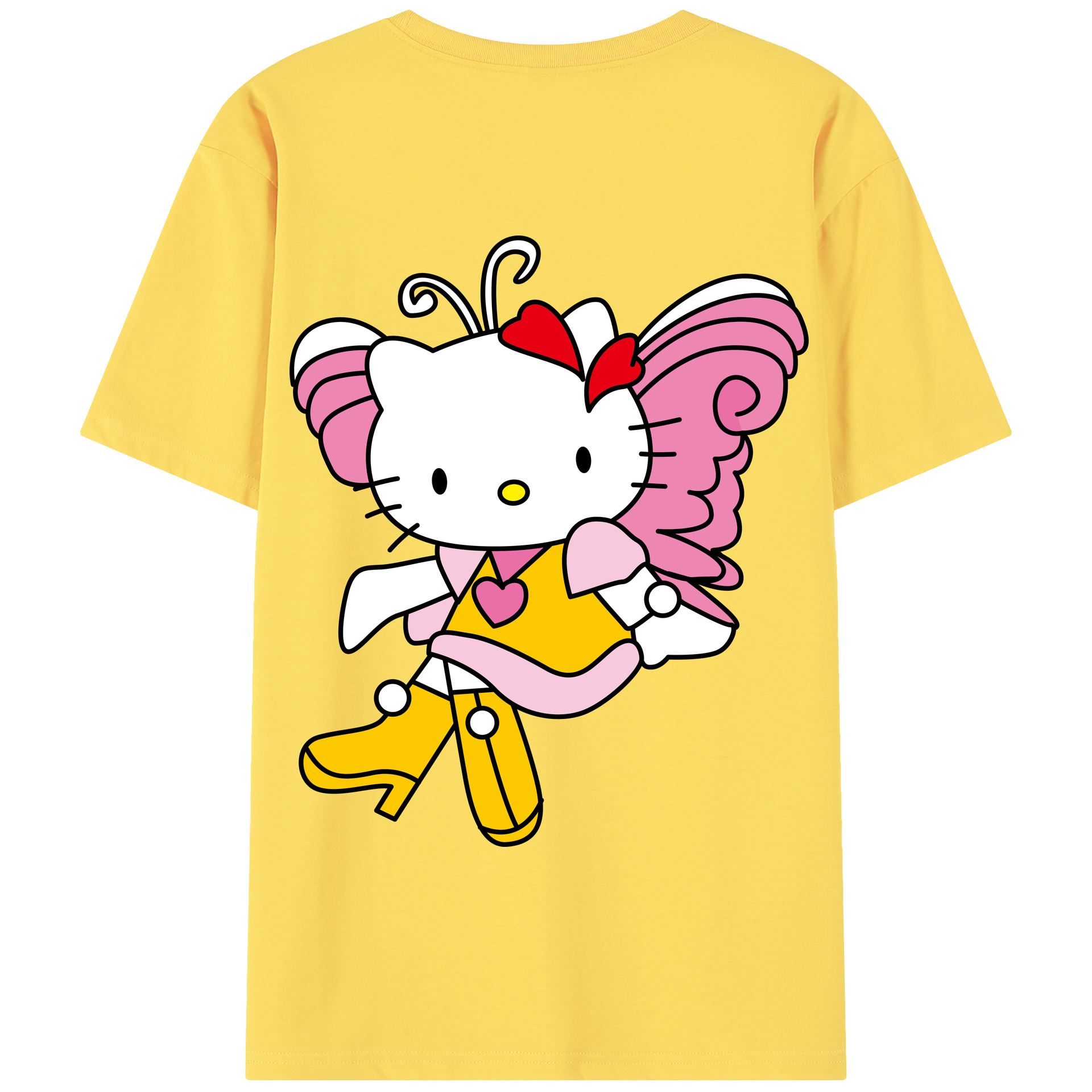 （画像用） Hello Kitty ハローキティ 綿100％半袖Tシャツ（背面プリント）