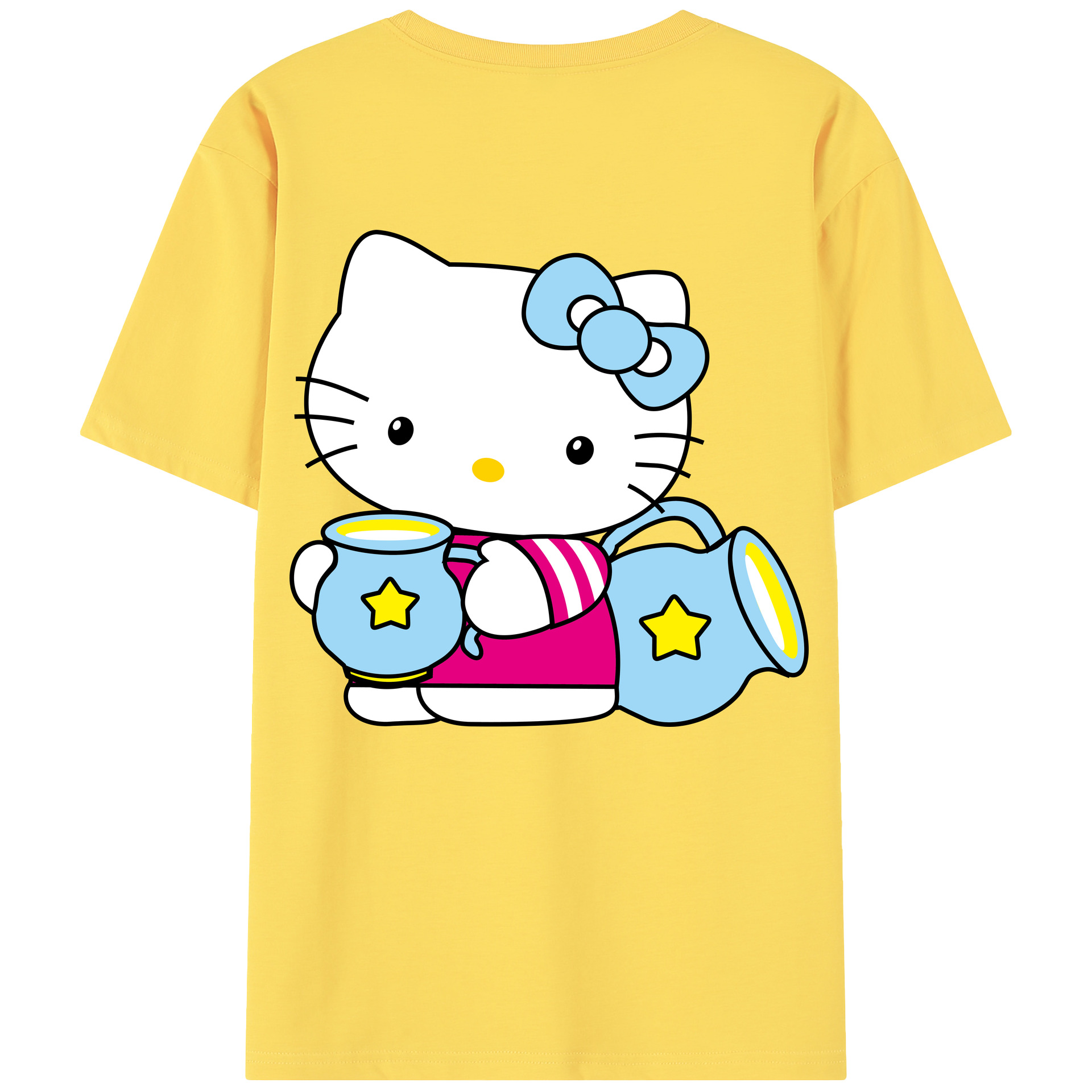 （画像用） Hello Kitty ハローキティ 綿100％半袖Tシャツ（背面プリント）