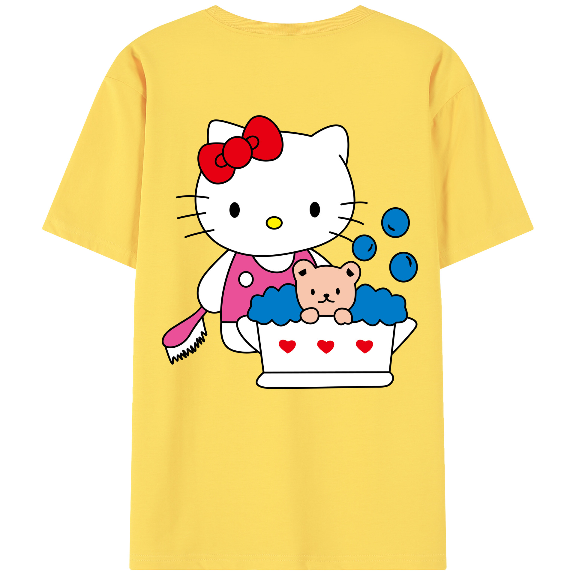 （画像用） Hello Kitty ハローキティ 綿100％半袖Tシャツ（背面プリント）
