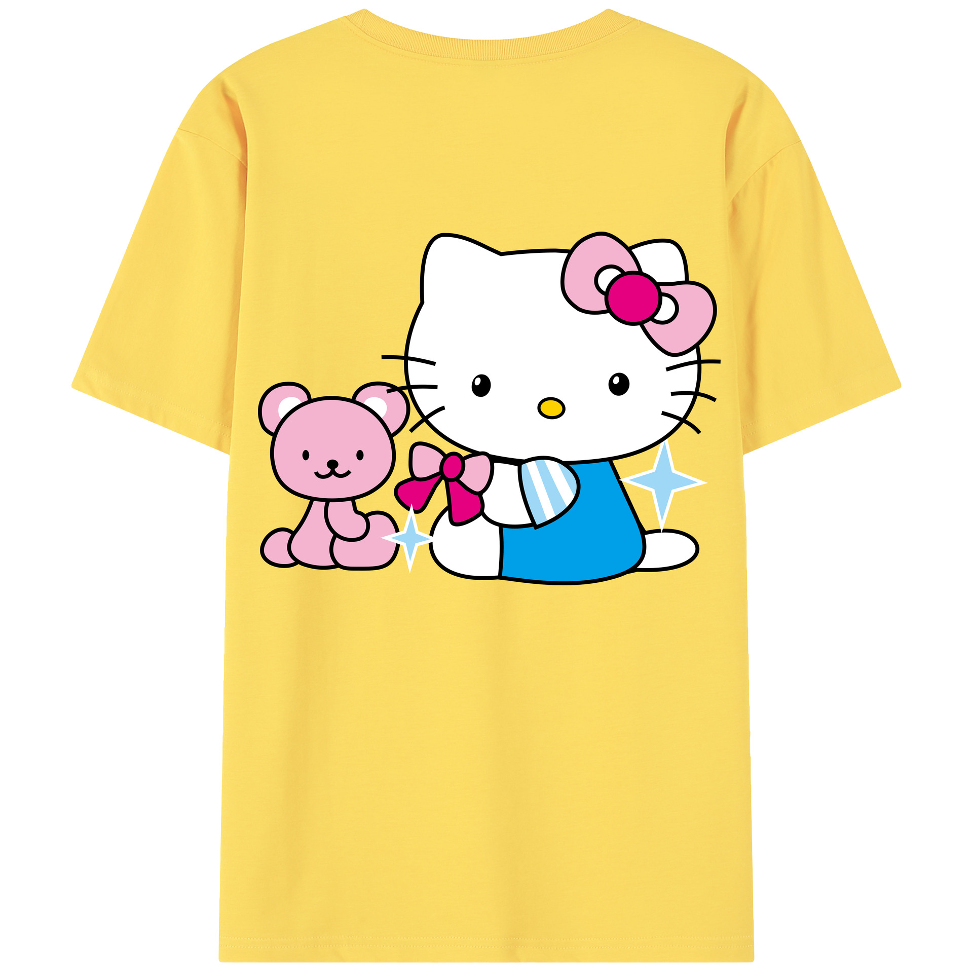 （画像用） Hello Kitty ハローキティ 綿100％半袖Tシャツ（背面プリント）