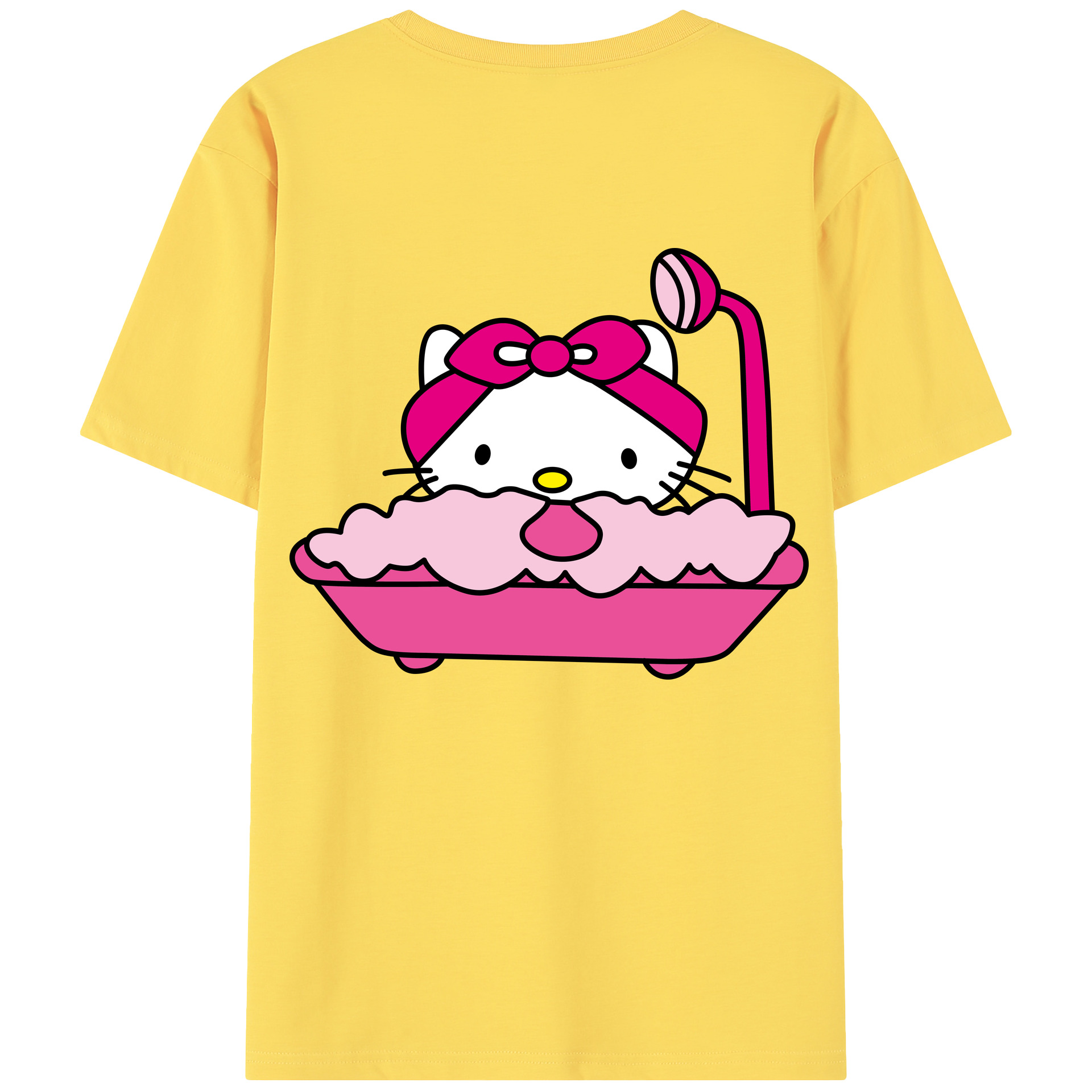 （画像用） Hello Kitty ハローキティ 綿100％半袖Tシャツ（背面プリント）