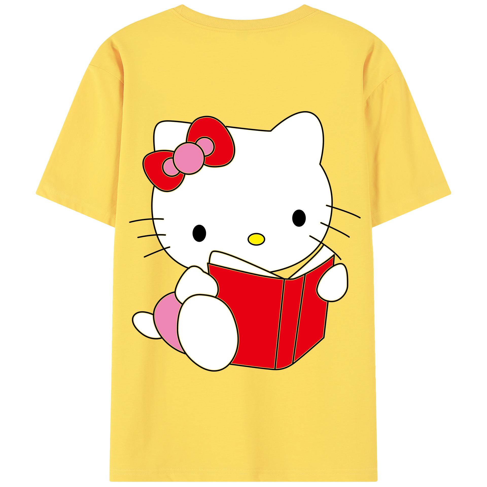 （画像用） Hello Kitty ハローキティ 綿100％半袖Tシャツ（背面プリント）