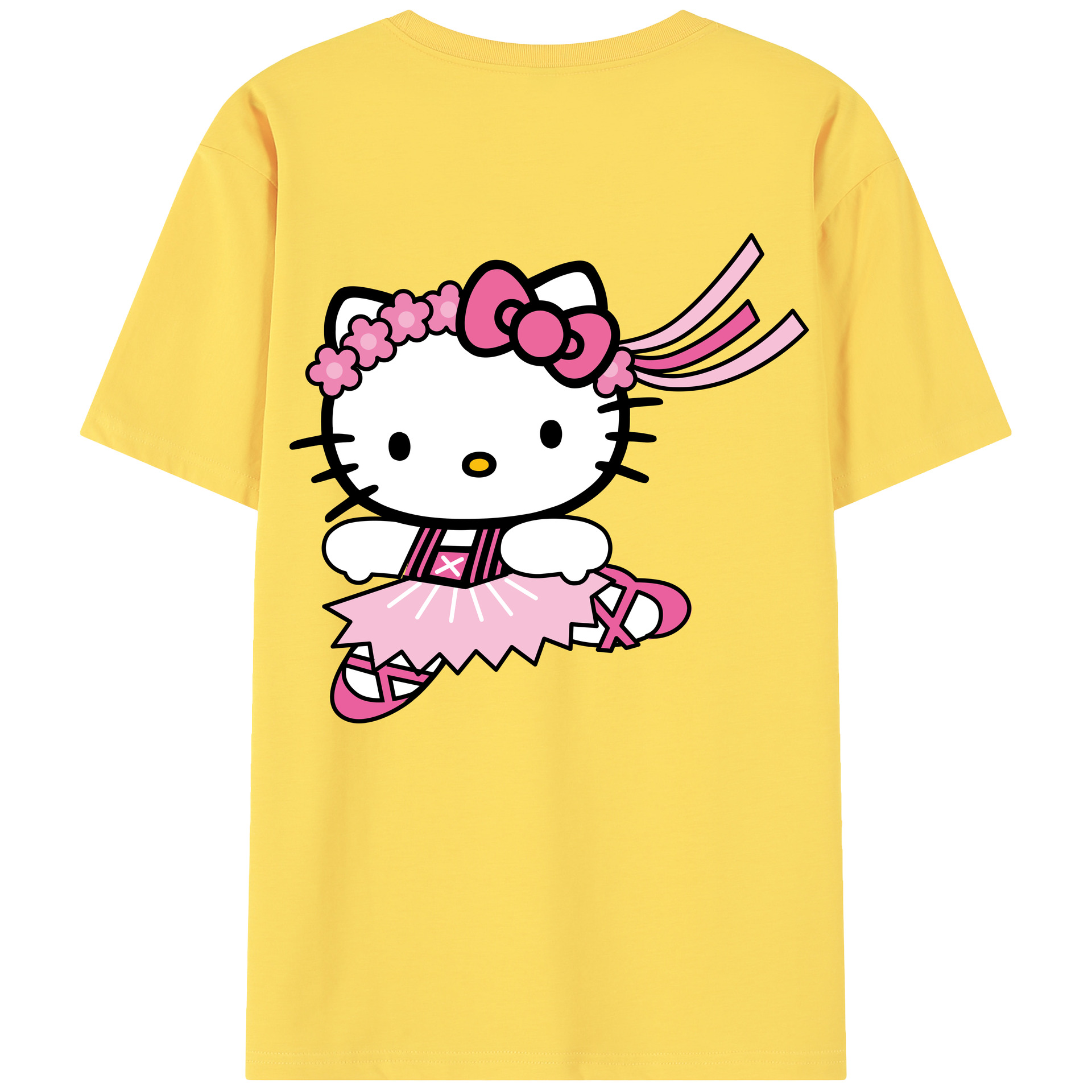 （画像用） Hello Kitty ハローキティ 綿100％半袖Tシャツ（背面プリント）