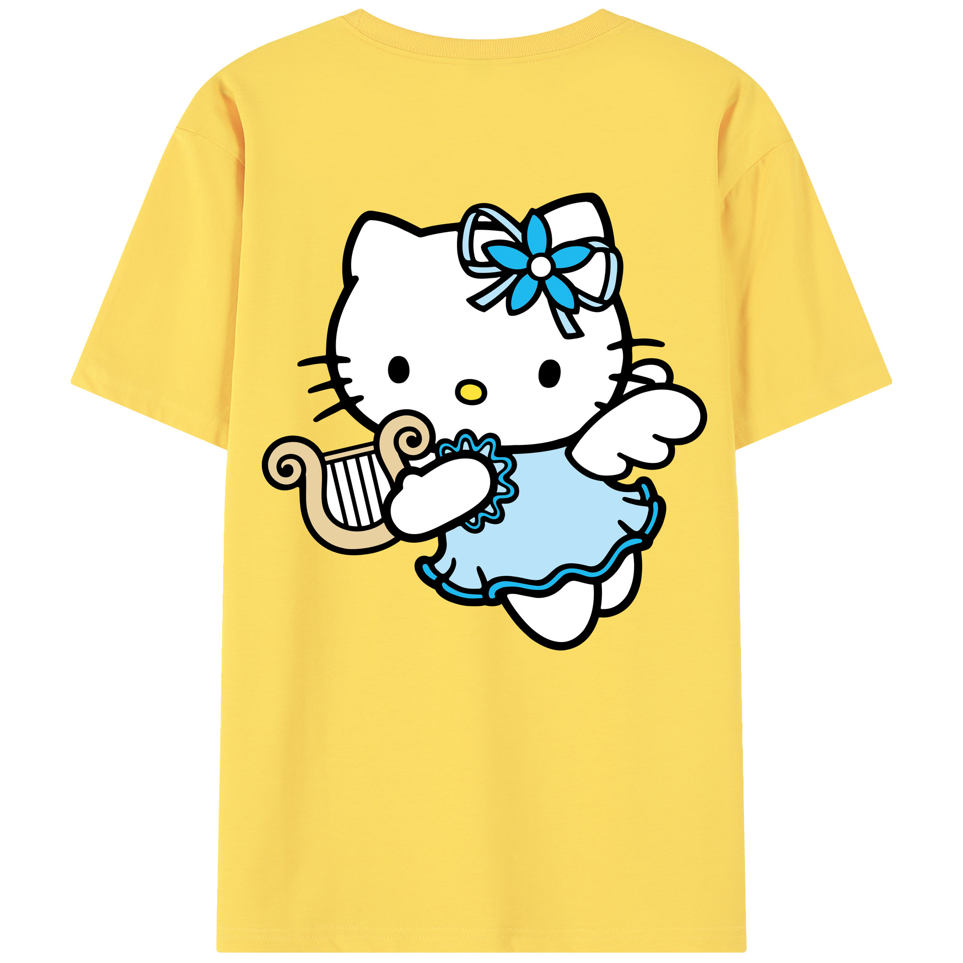 （画像用） Hello Kitty ハローキティ 綿100％半袖Tシャツ（背面プリント）
