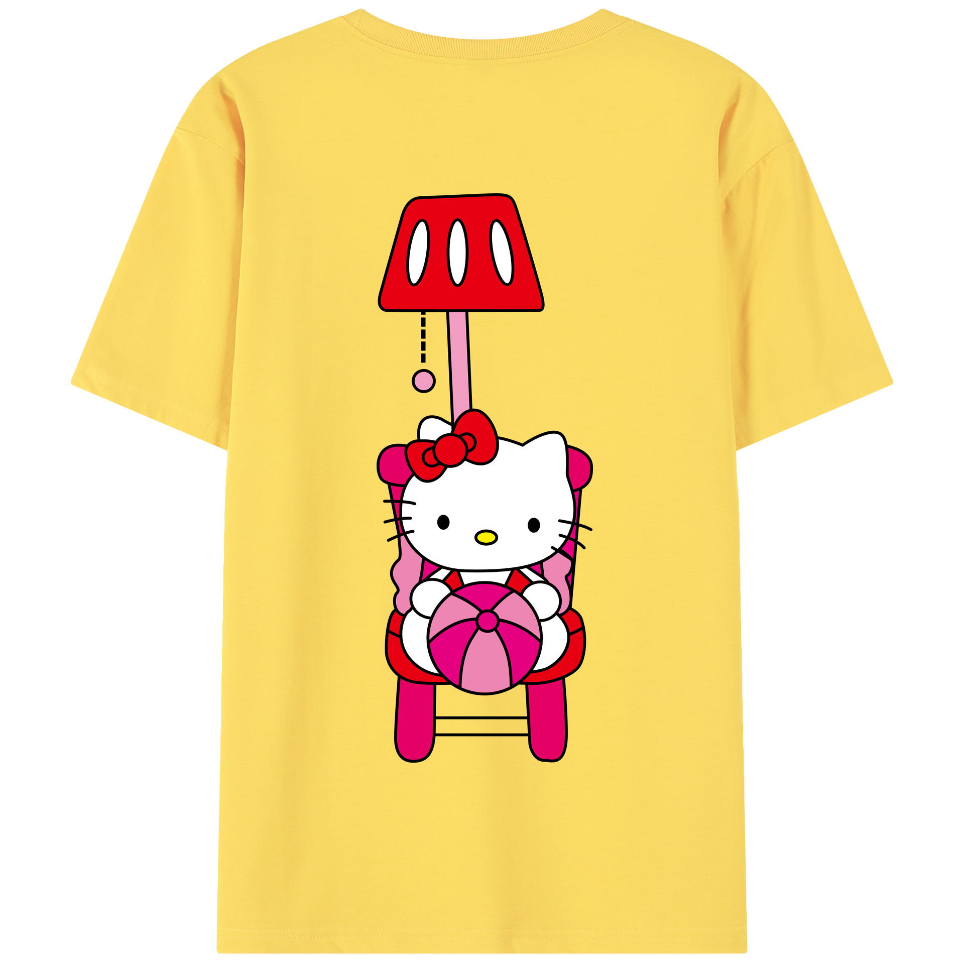 （画像用） Hello Kitty ハローキティ 綿100％半袖Tシャツ（背面プリント）