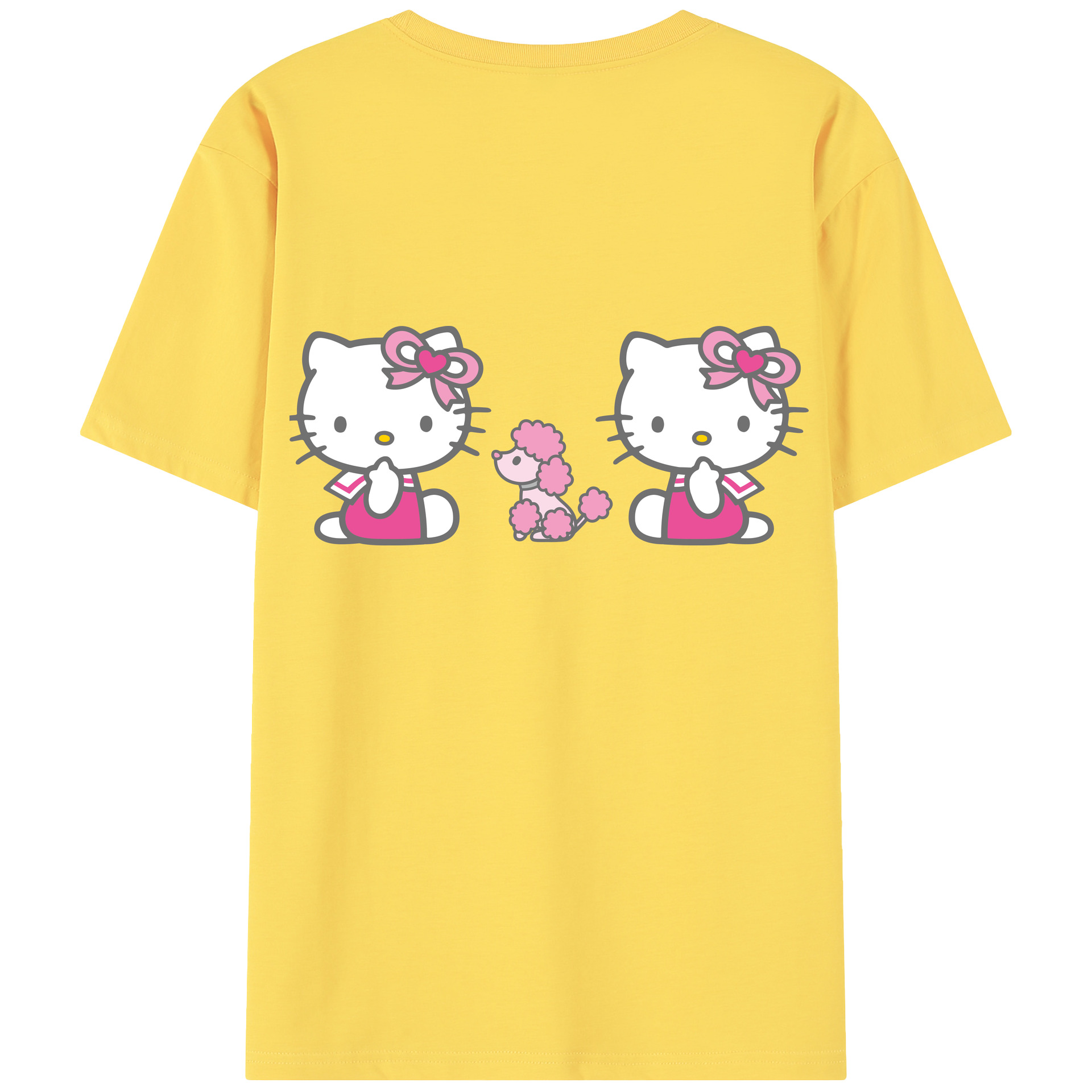 （画像用） Hello Kitty ハローキティ 綿100％半袖Tシャツ（背面プリント）