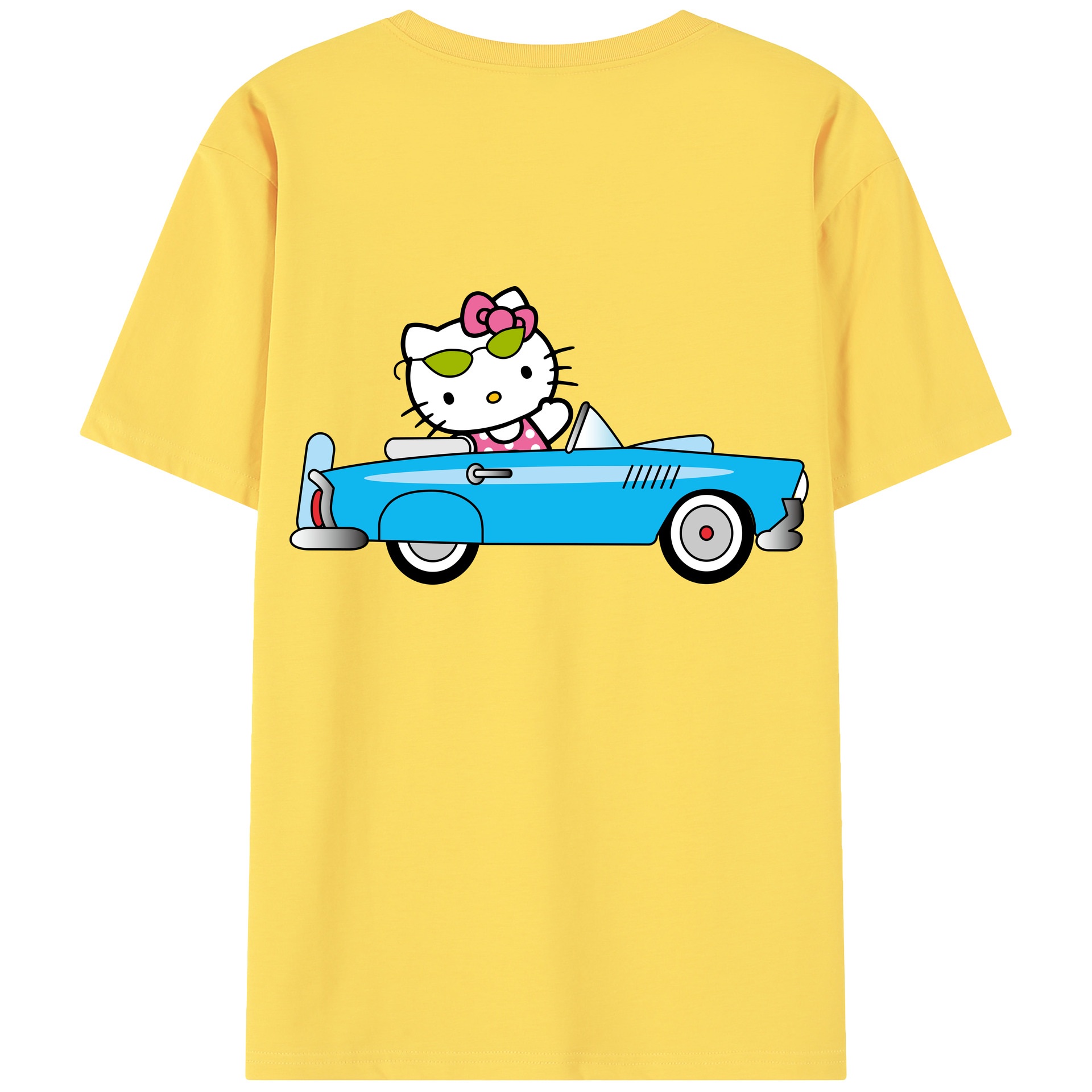 （画像用） Hello Kitty ハローキティ 綿100％半袖Tシャツ（背面プリント）