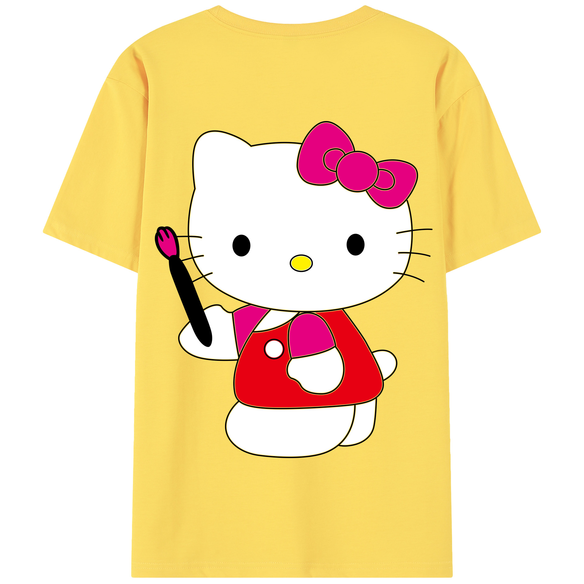 （画像用） Hello Kitty ハローキティ 綿100％半袖Tシャツ（背面プリント）