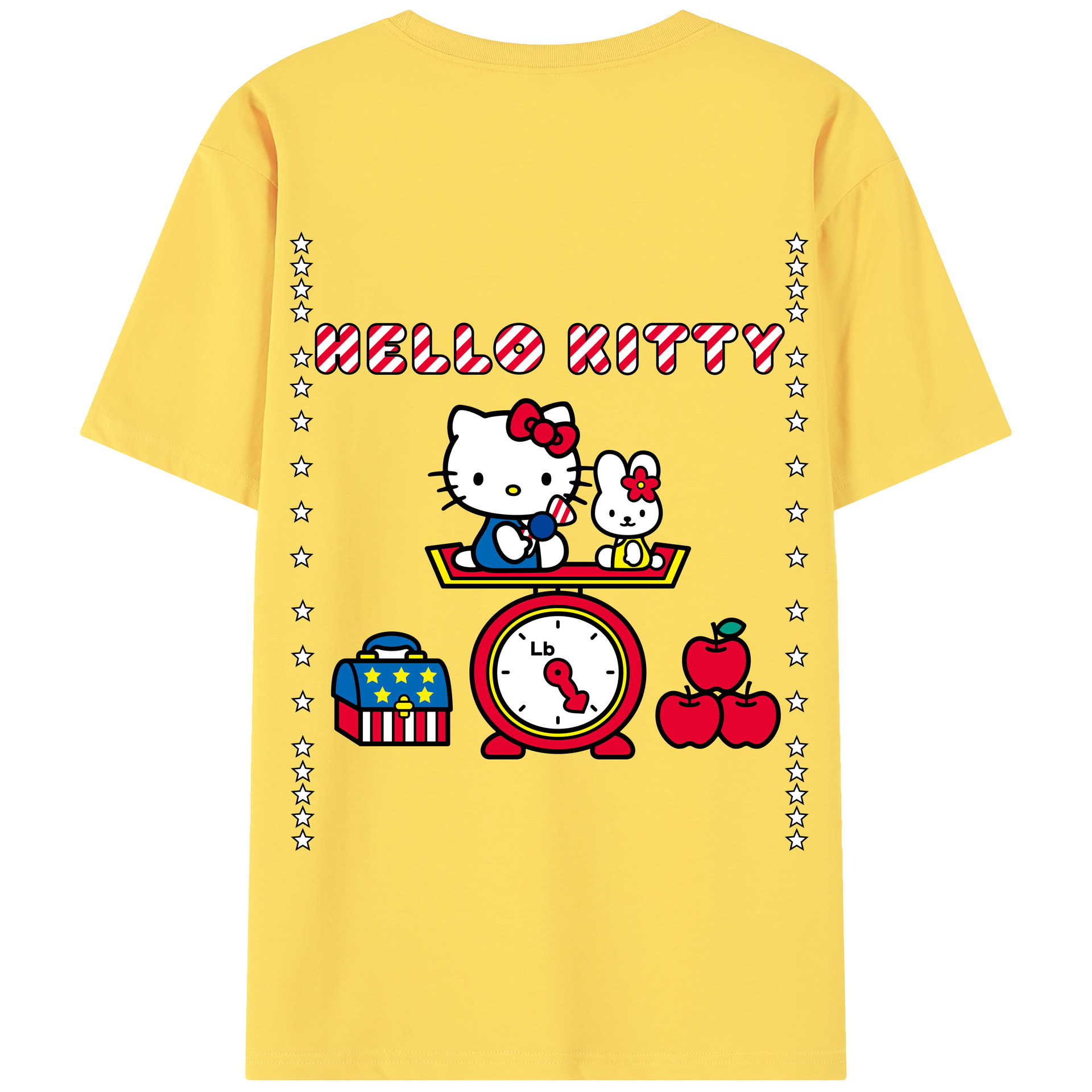 （画像用） Hello Kitty ハローキティ 綿100％半袖Tシャツ（背面プリント）