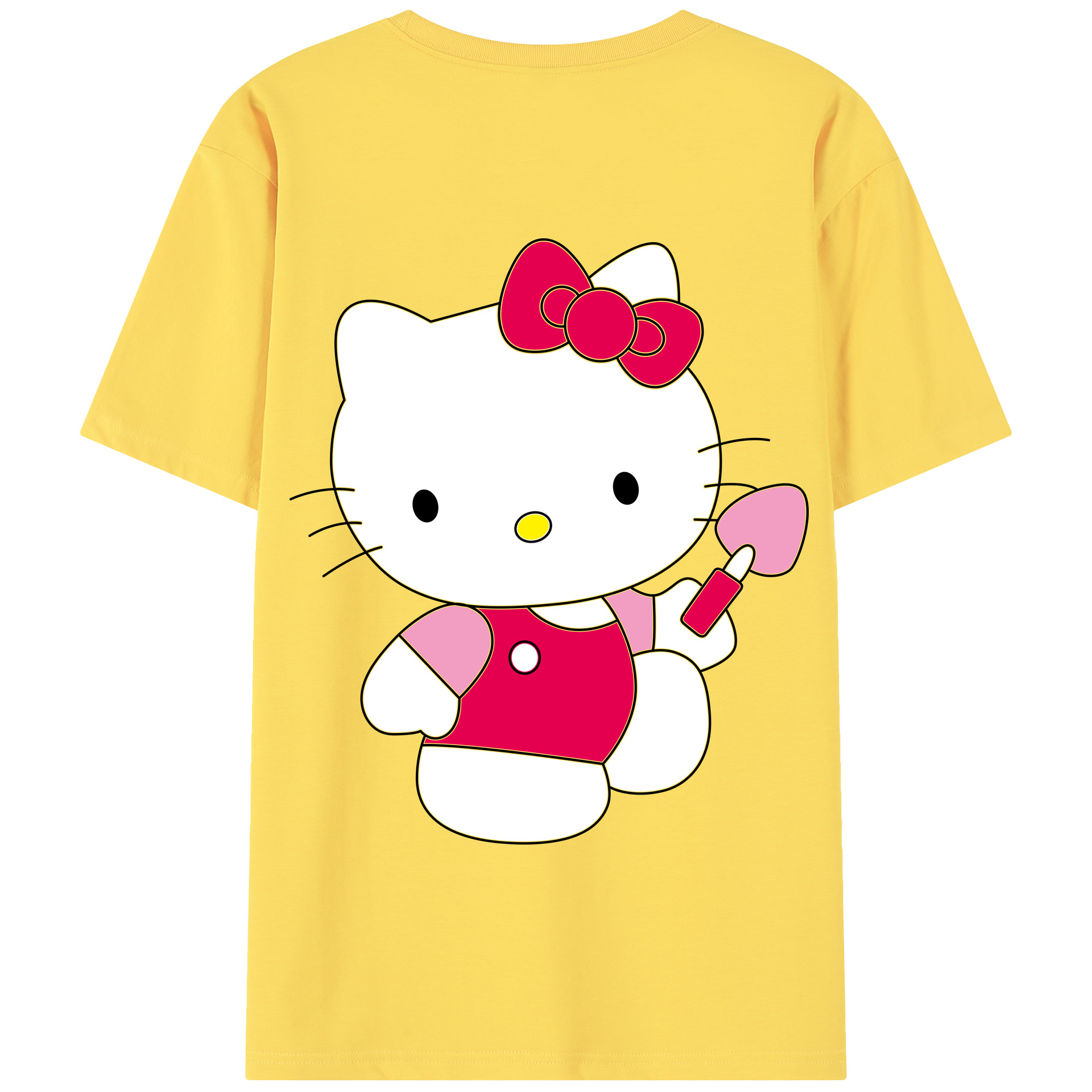 （画像用） Hello Kitty ハローキティ 綿100％半袖Tシャツ（背面プリント）