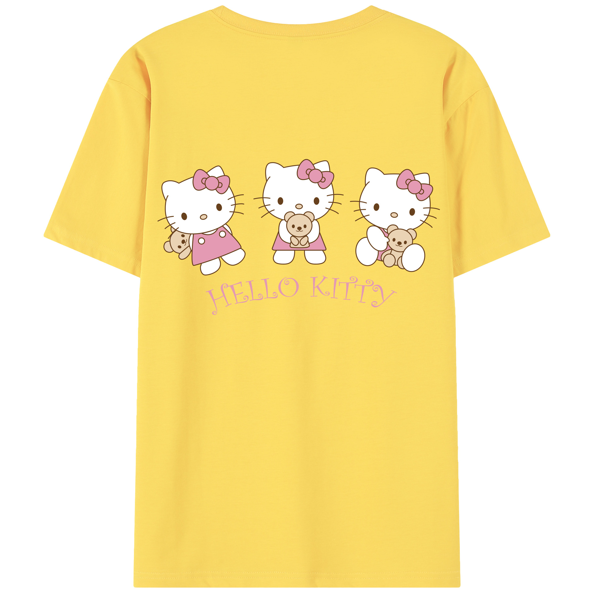 （画像用） Hello Kitty ハローキティ 綿100％半袖Tシャツ（背面プリント）