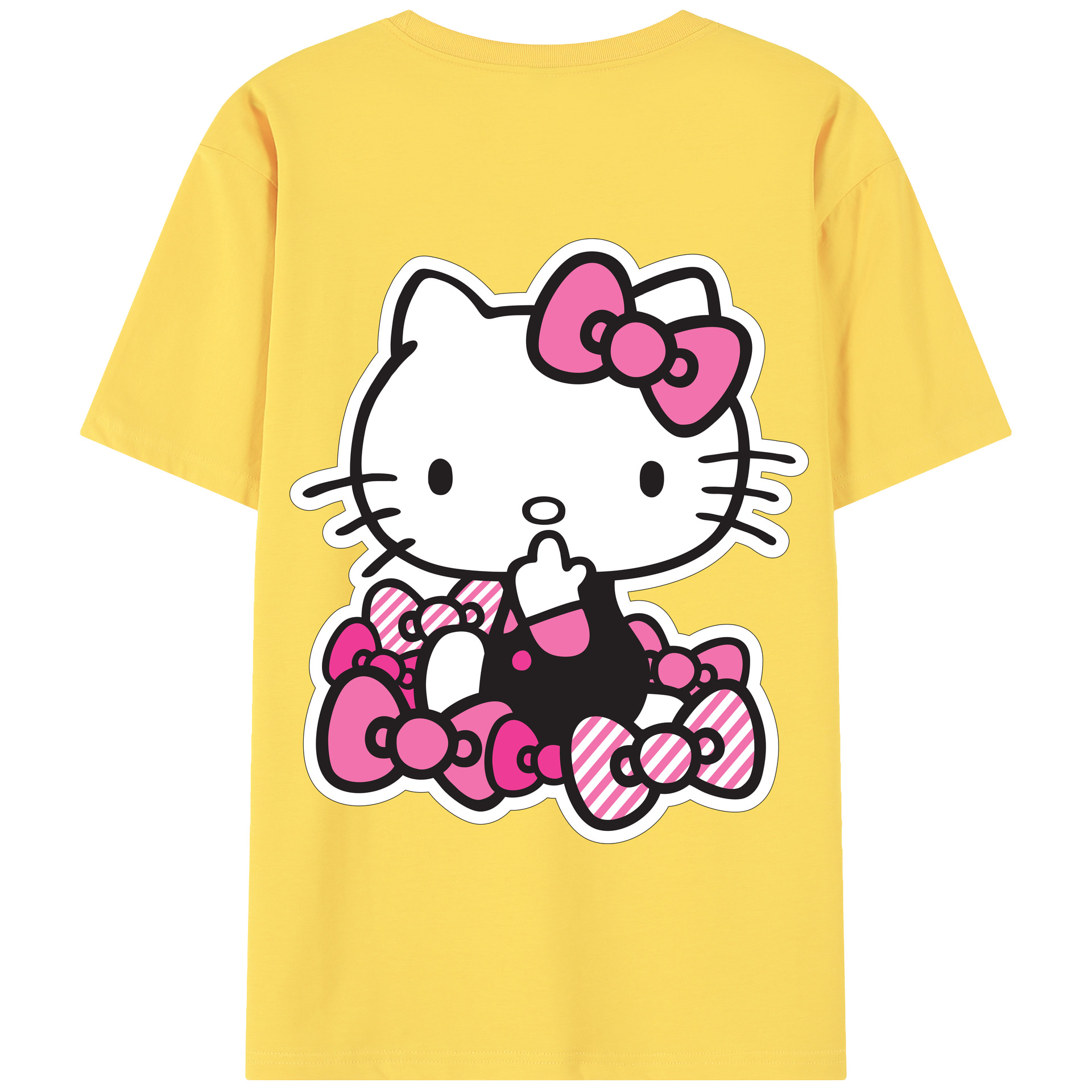 （画像用） Hello Kitty ハローキティ 綿100％半袖Tシャツ（背面プリント）