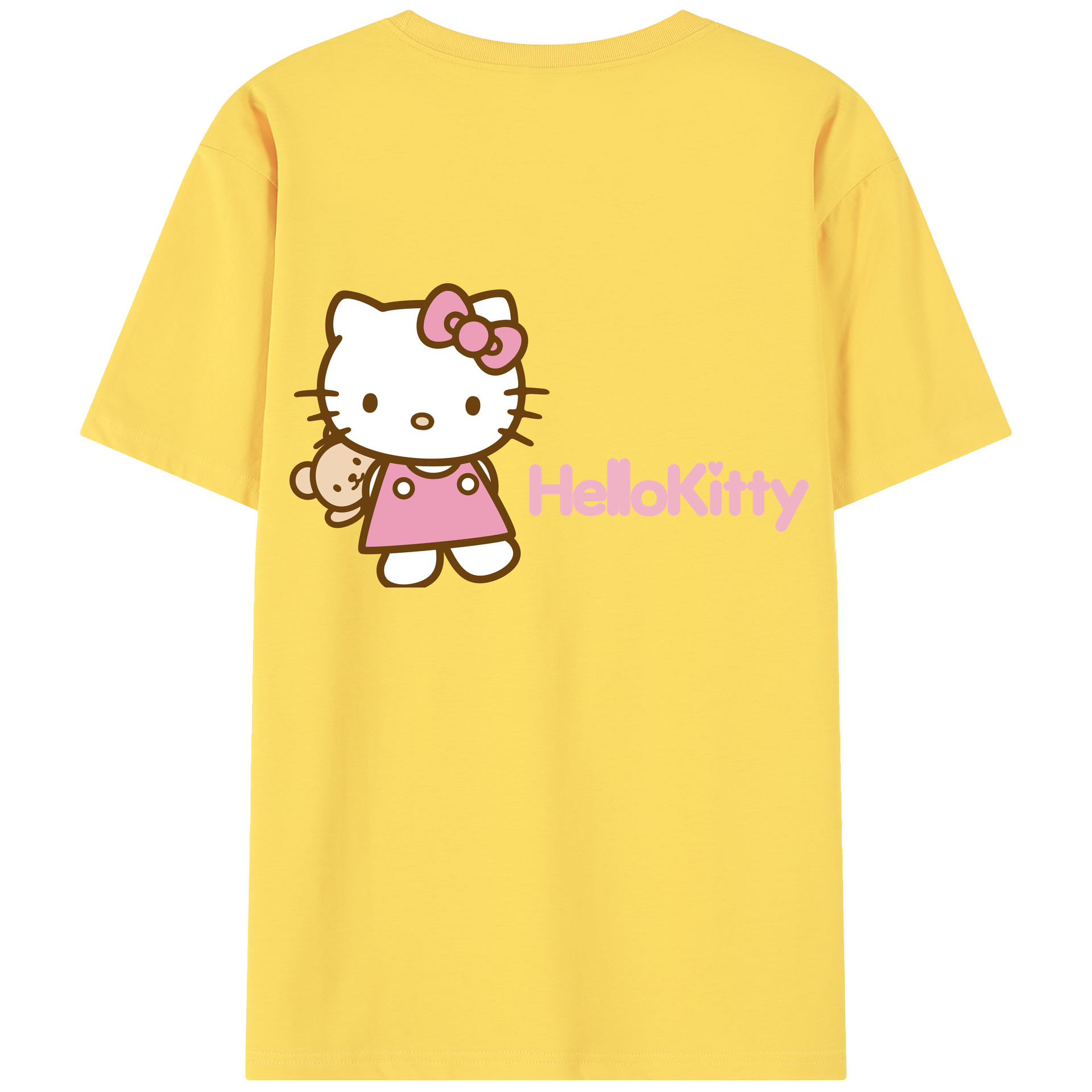 （画像用） Hello Kitty ハローキティ 綿100％半袖Tシャツ（背面プリント）
