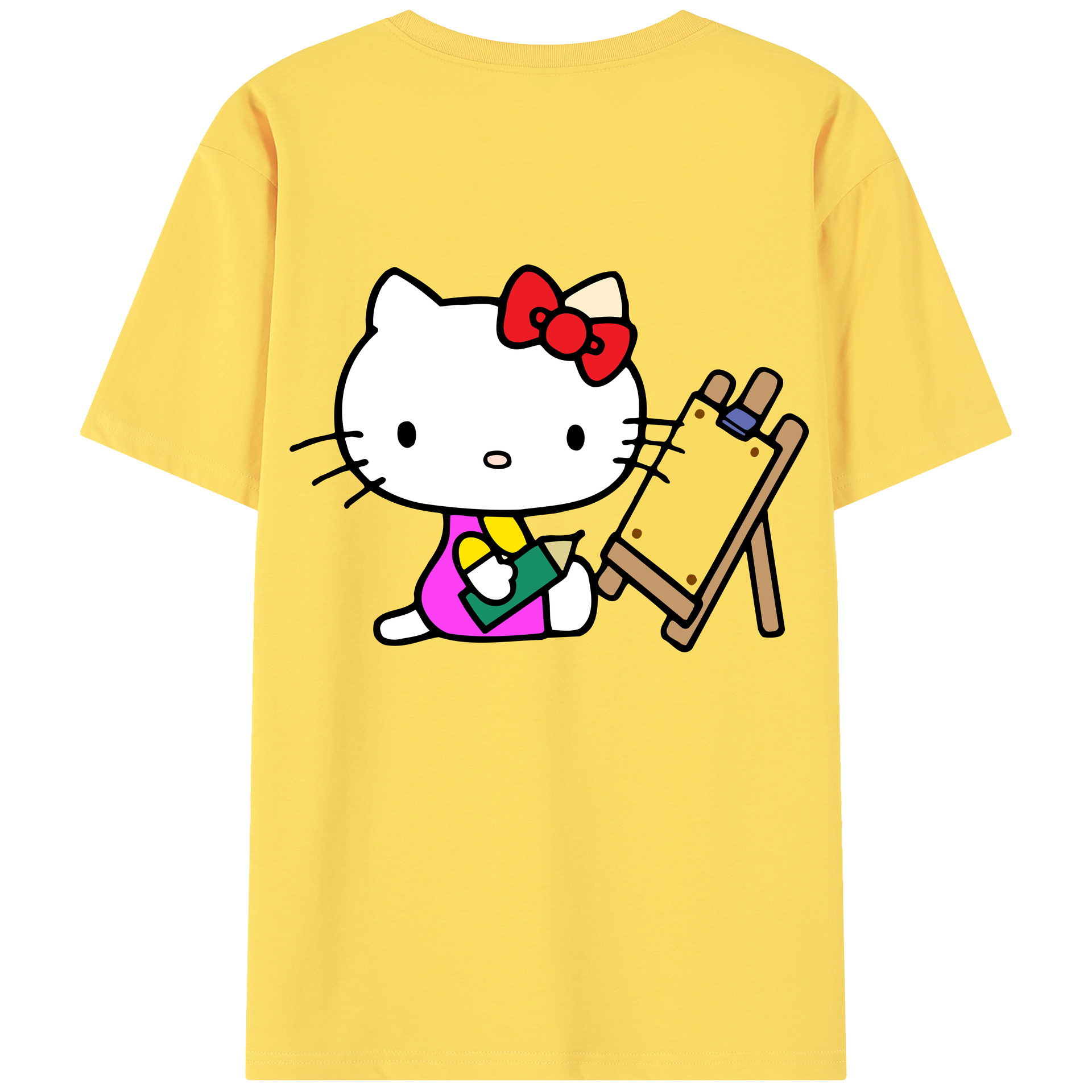 （画像用） Hello Kitty ハローキティ 綿100％半袖Tシャツ（背面プリント）