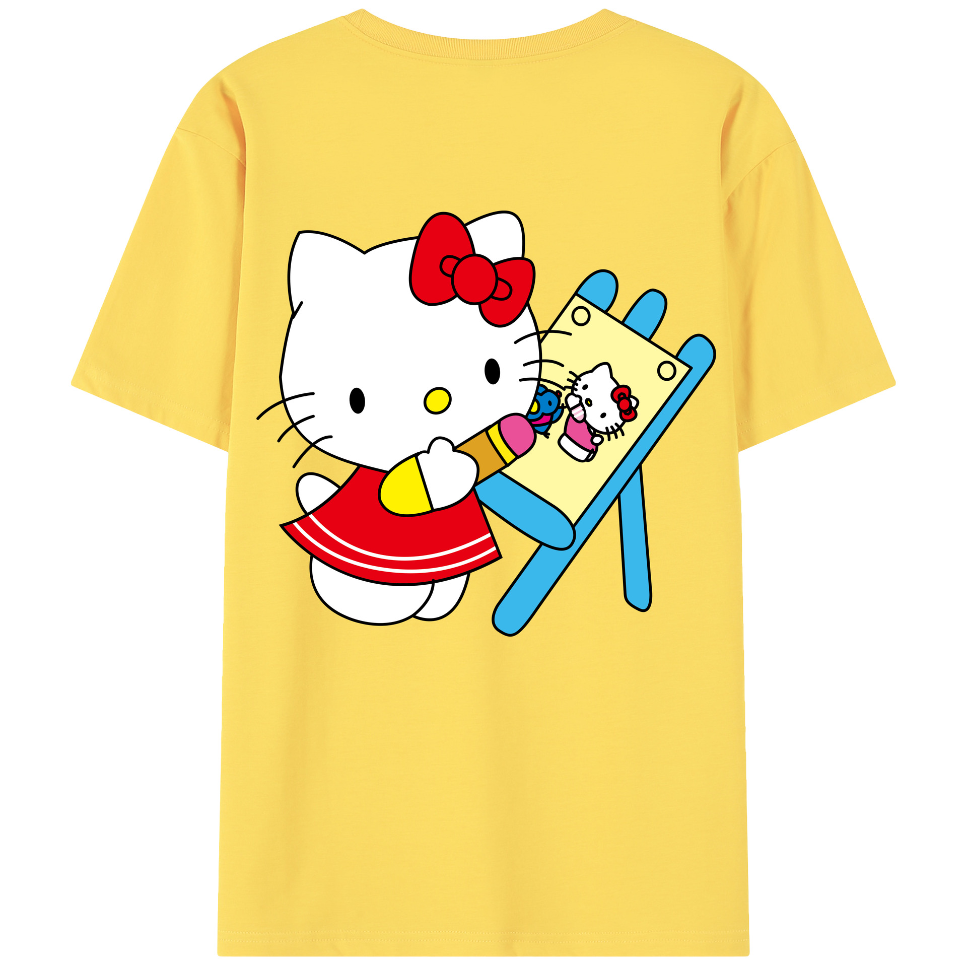 （画像用） Hello Kitty ハローキティ 綿100％半袖Tシャツ（背面プリント）