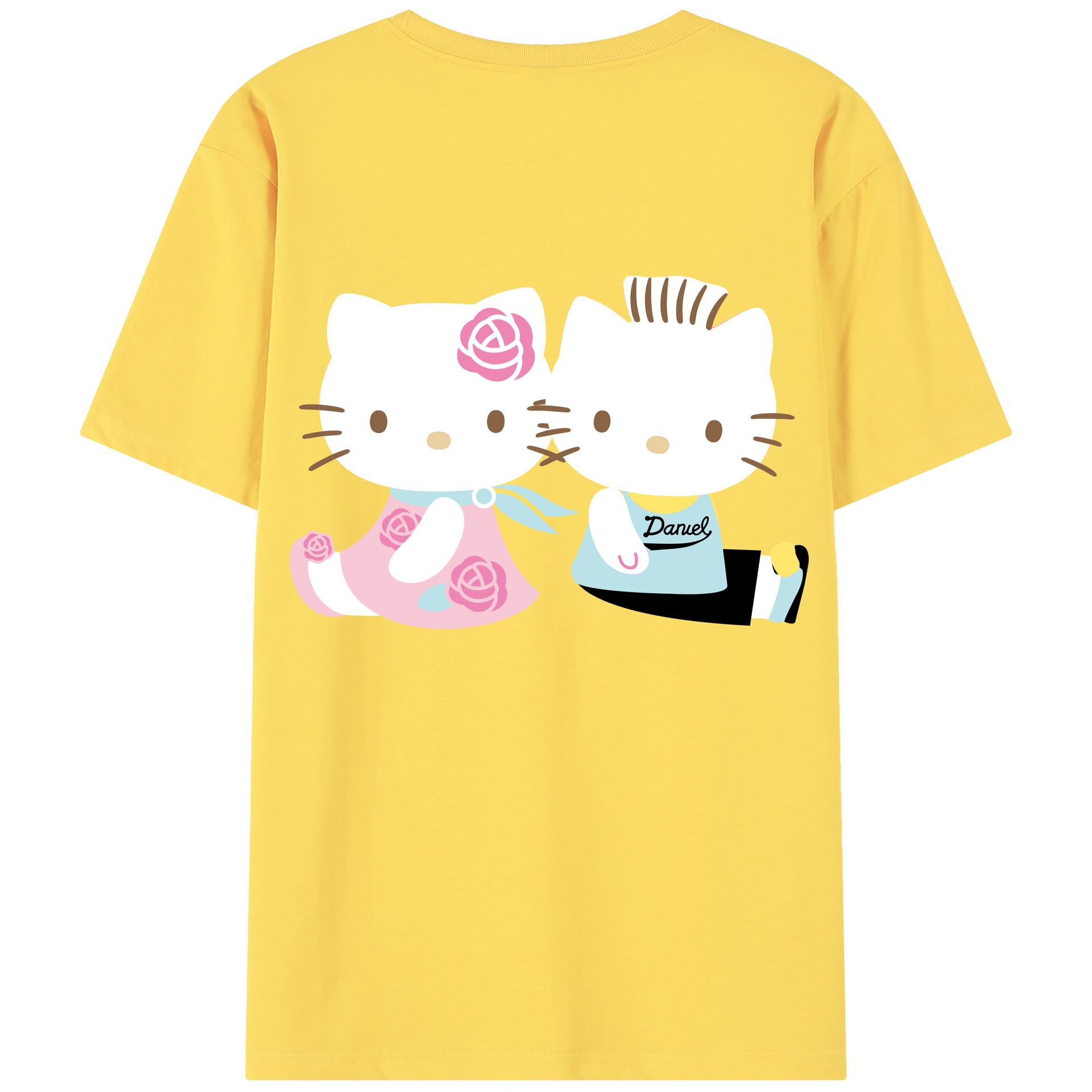 （画像用） Hello Kitty ハローキティ 綿100％半袖Tシャツ（背面プリント）