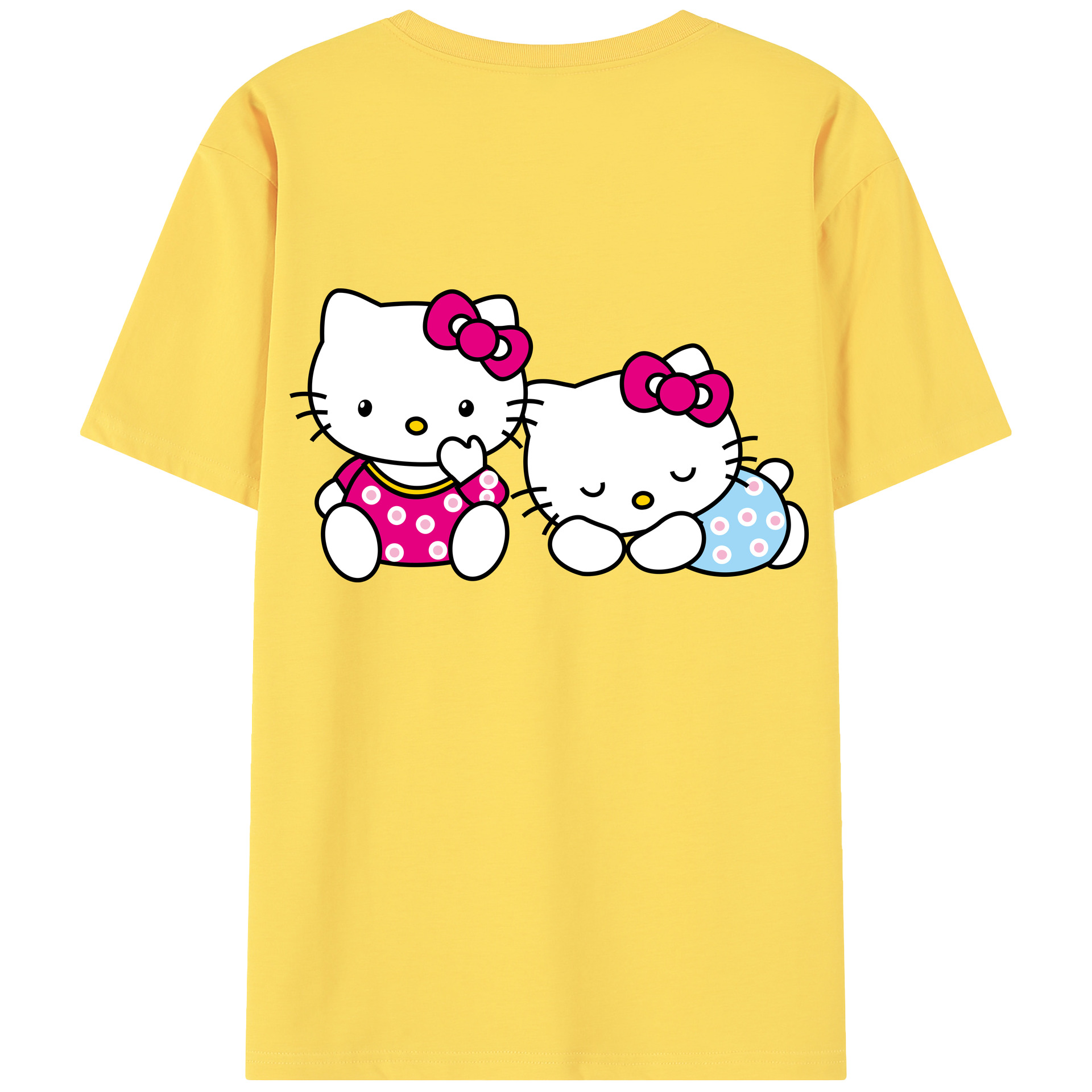 （画像用） Hello Kitty ハローキティ 綿100％半袖Tシャツ（背面プリント）