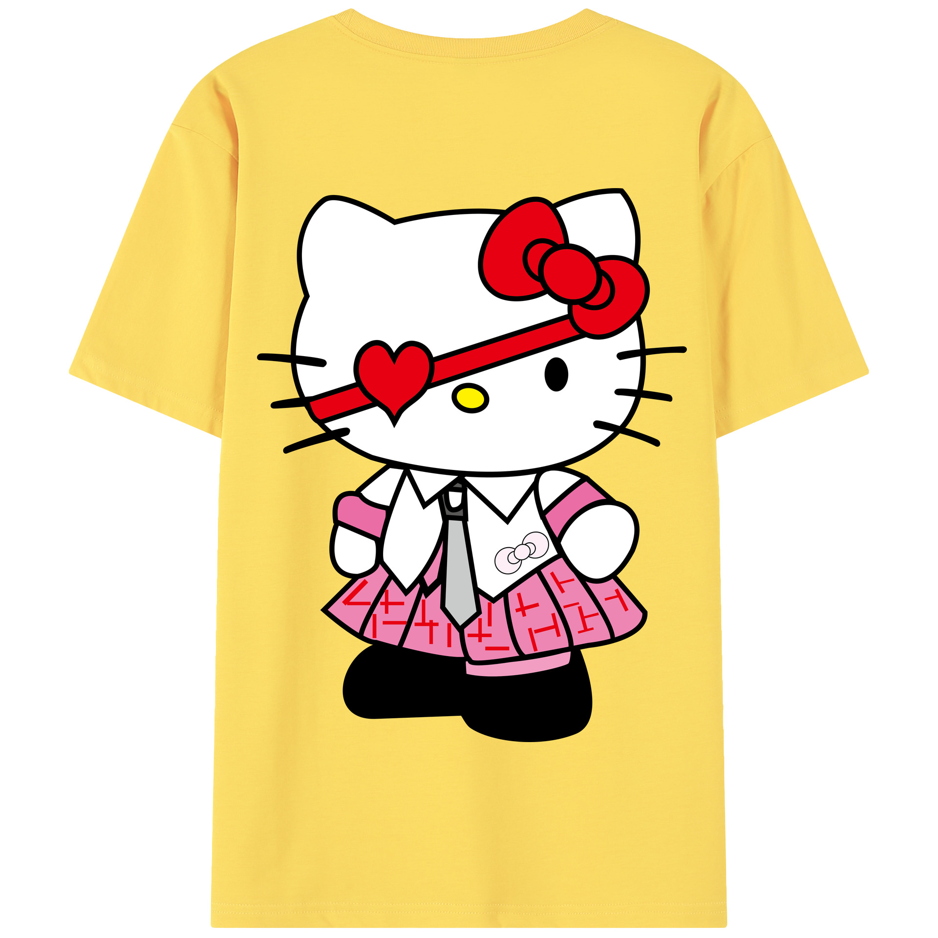 （画像用） Hello Kitty ハローキティ 綿100％半袖Tシャツ（背面プリント）
