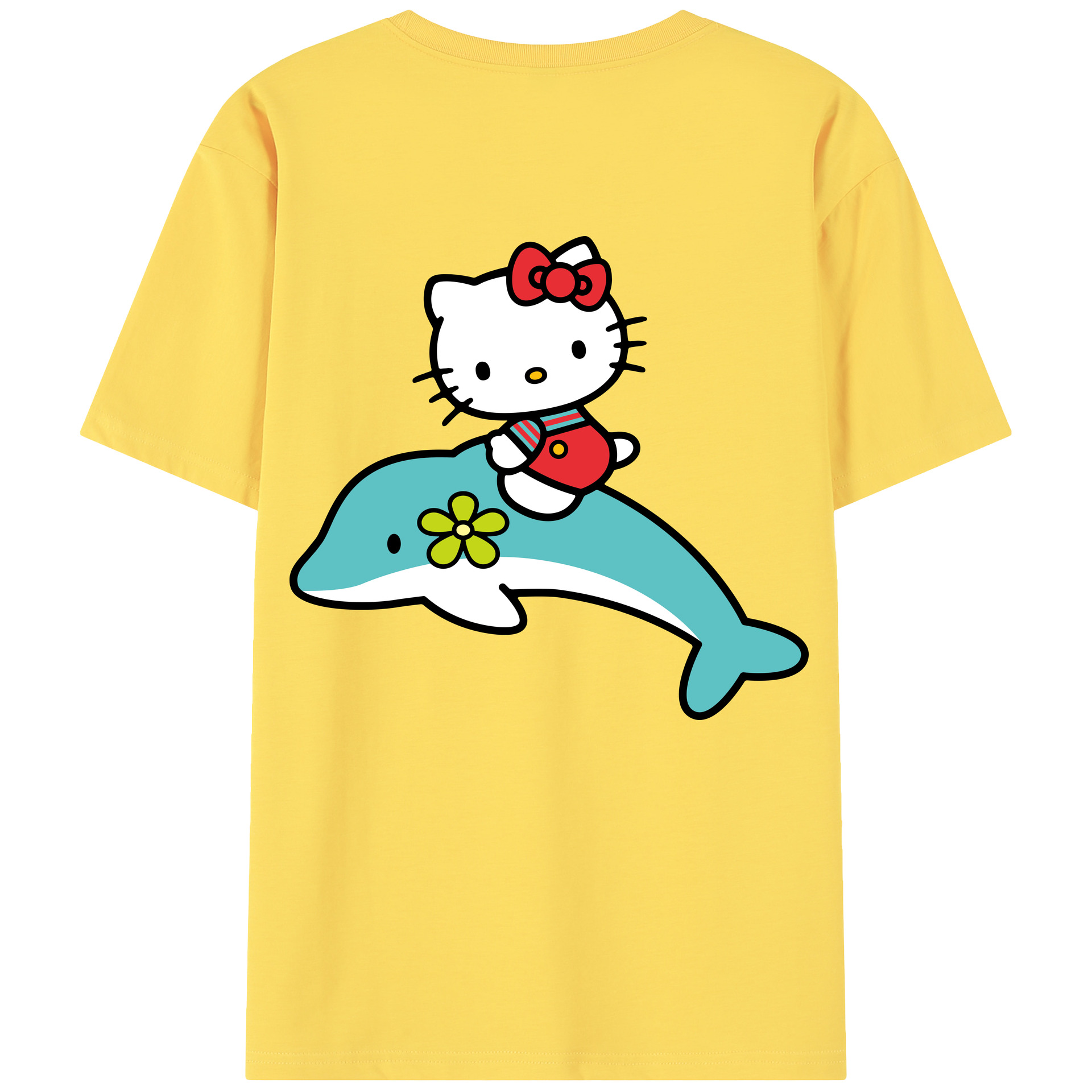 （画像用） Hello Kitty ハローキティ 綿100％半袖Tシャツ（背面プリント）