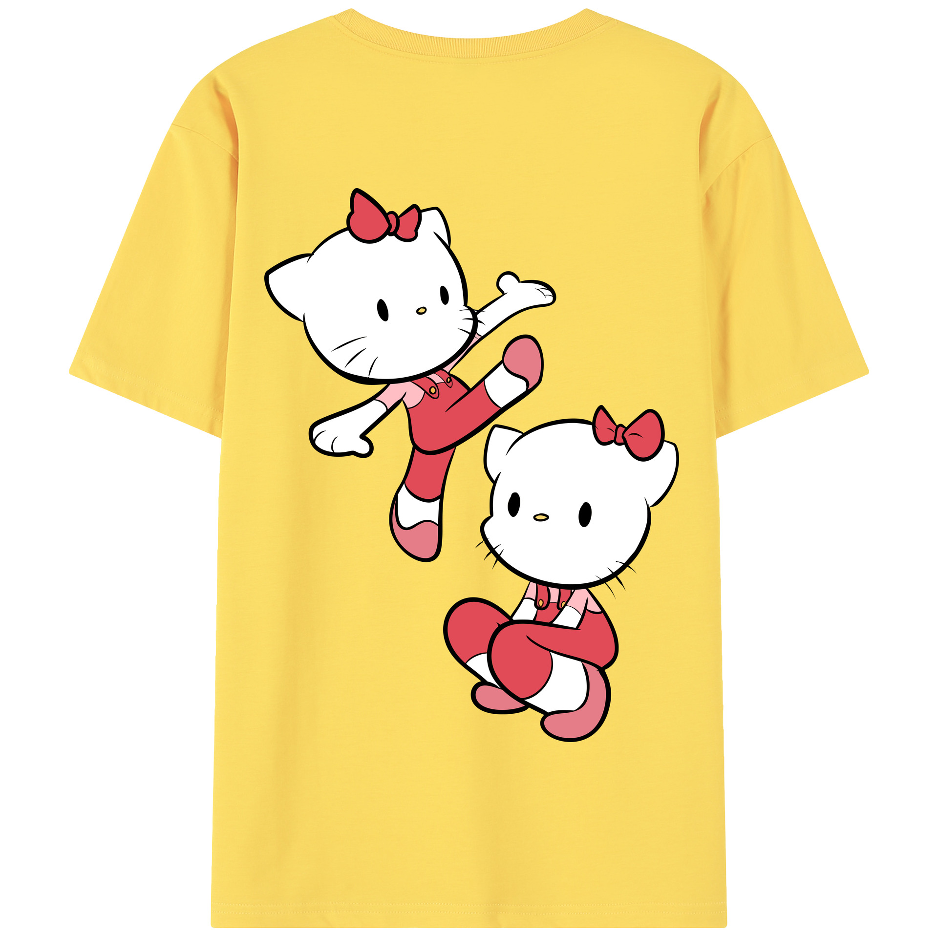（画像用） Hello Kitty ハローキティ 綿100％半袖Tシャツ（背面プリント）