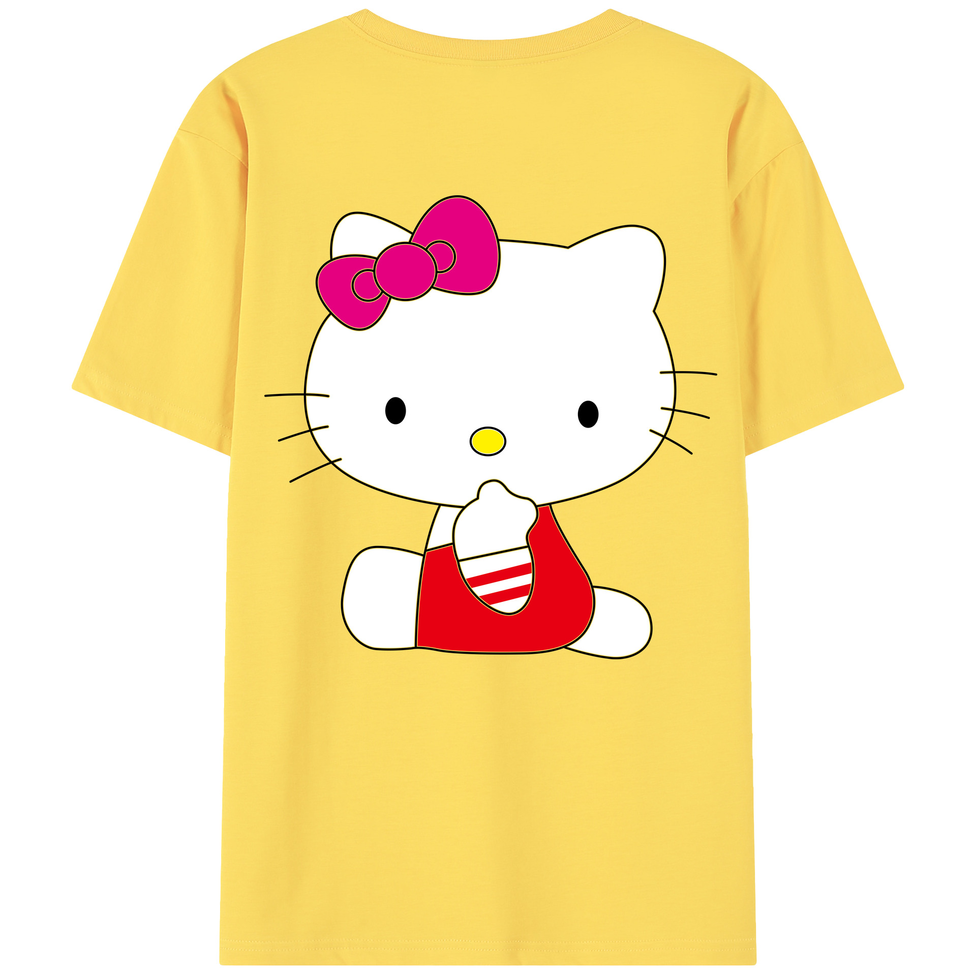 （画像用） Hello Kitty ハローキティ 綿100％半袖Tシャツ（背面プリント）