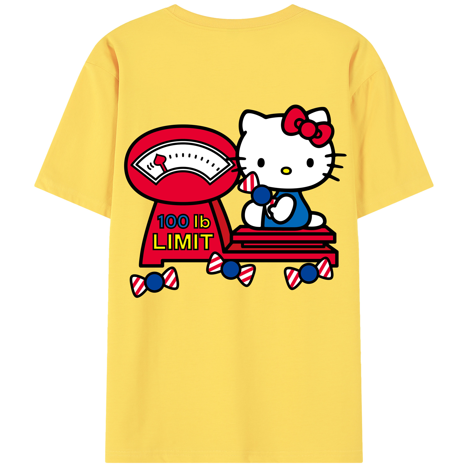 （画像用） Hello Kitty ハローキティ 綿100％半袖Tシャツ（背面プリント）