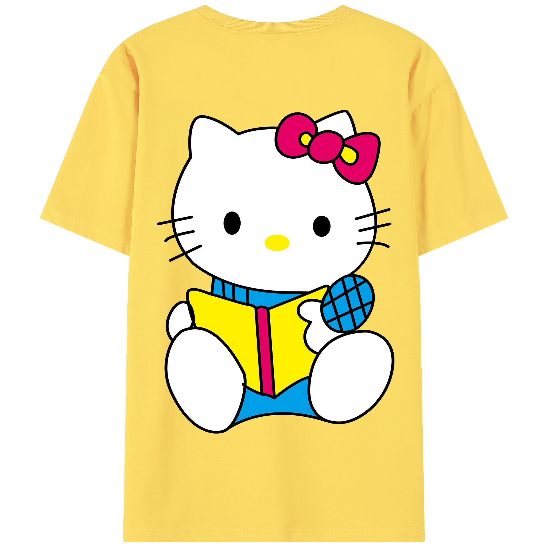（画像用） Hello Kitty ハローキティ 綿100％半袖Tシャツ（背面プリント）