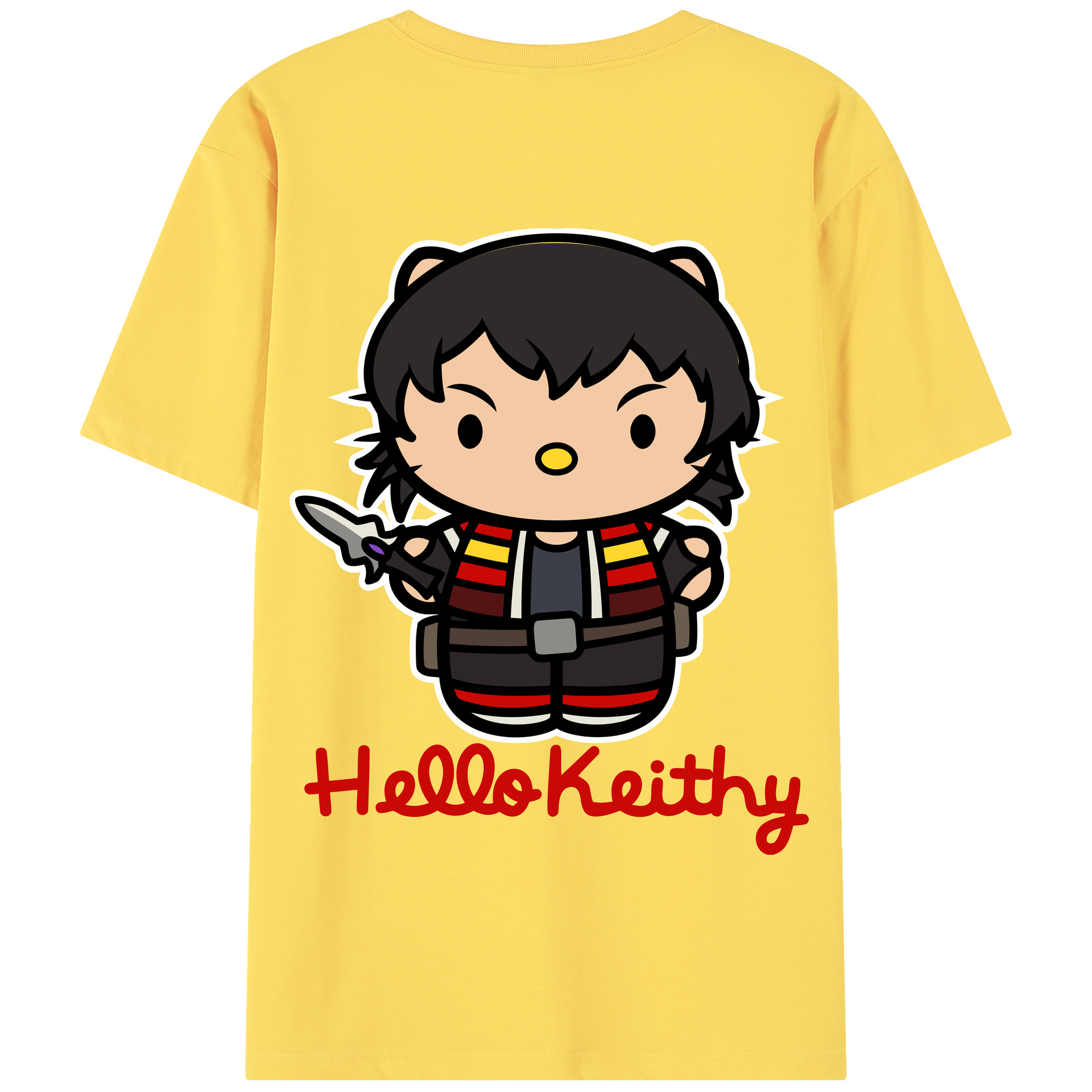 （画像用） Hello Kitty ハローキティ 綿100％半袖Tシャツ（背面プリント）