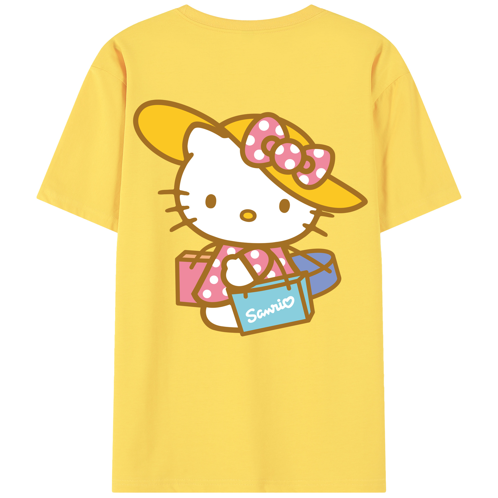 （画像用） Hello Kitty ハローキティ 綿100％半袖Tシャツ（背面プリント）