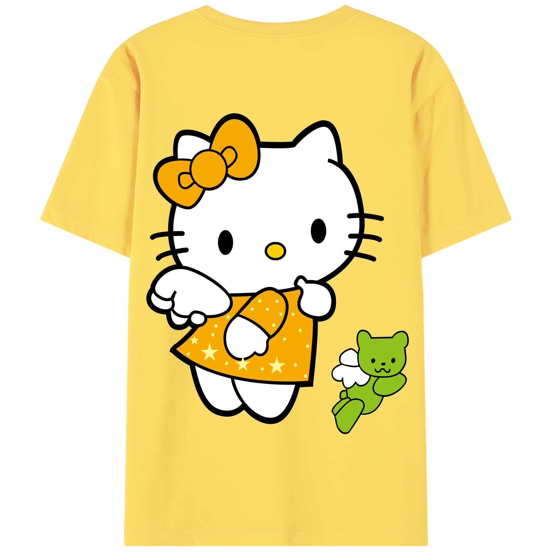 （画像用） Hello Kitty ハローキティ 綿100％半袖Tシャツ（背面プリント）