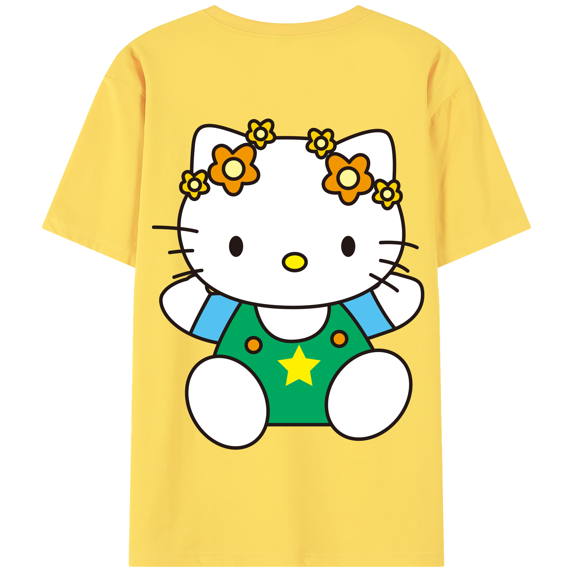 （画像用） Hello Kitty ハローキティ 綿100％半袖Tシャツ（背面プリント）