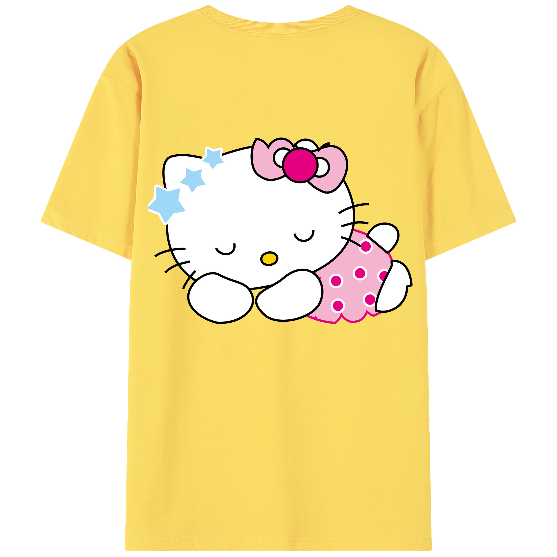 （画像用） Hello Kitty ハローキティ 綿100％半袖Tシャツ（背面プリント）