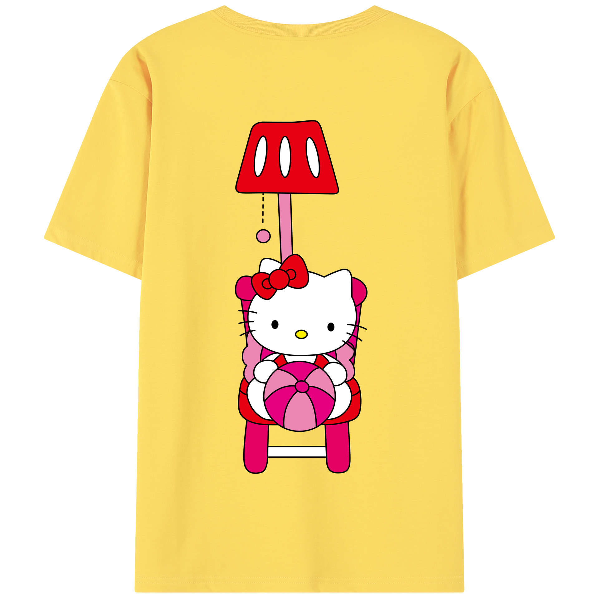 （画像用） Hello Kitty ハローキティ 綿100％半袖Tシャツ（背面プリント）