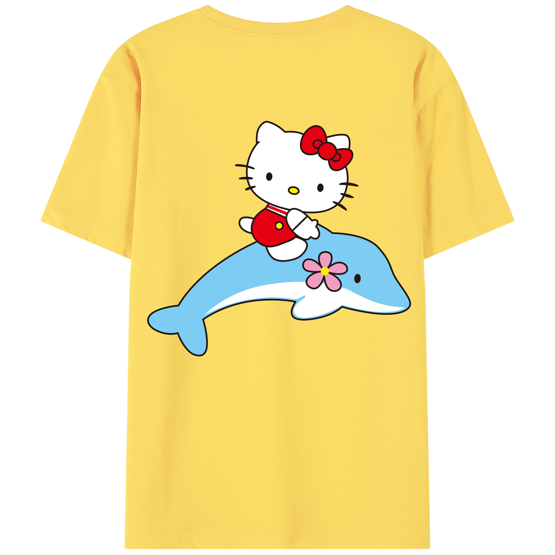 （画像用） Hello Kitty ハローキティ 綿100％半袖Tシャツ（背面プリント）