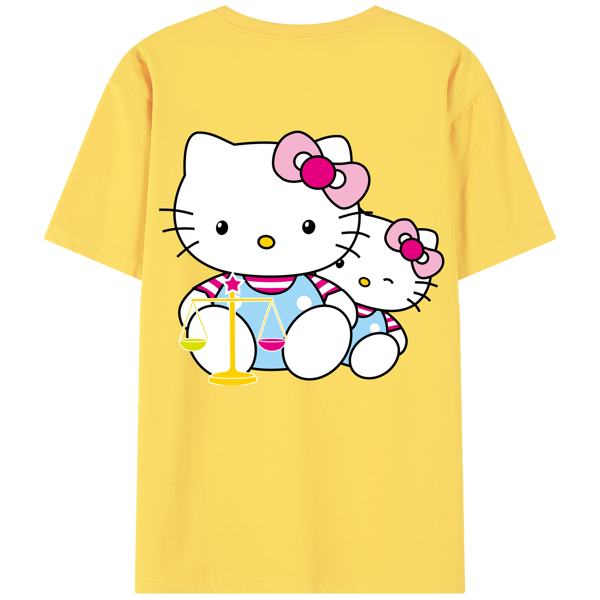 （画像用） Hello Kitty ハローキティ 綿100％半袖Tシャツ（背面プリント）