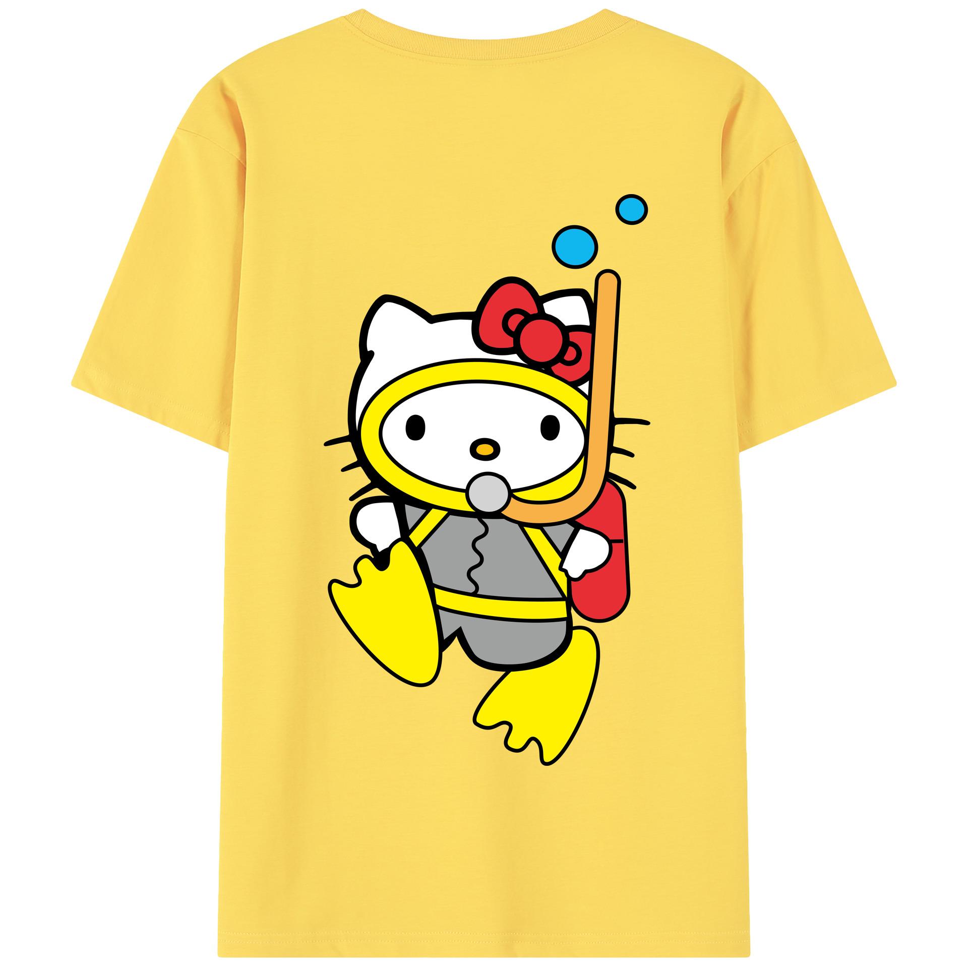（画像用） Hello Kitty ハローキティ 綿100％半袖Tシャツ（背面プリント）
