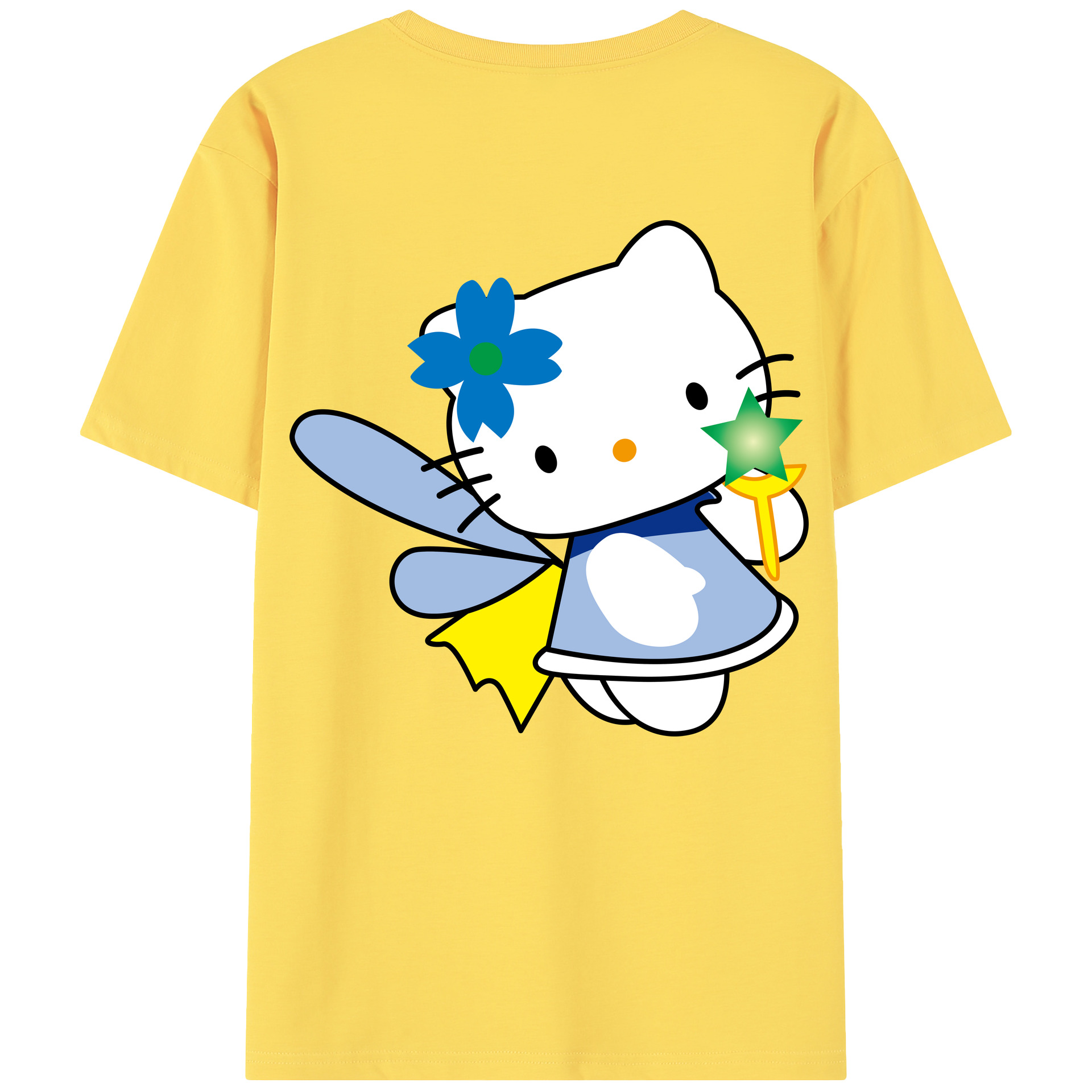 （画像用） Hello Kitty ハローキティ 綿100％半袖Tシャツ（背面プリント）