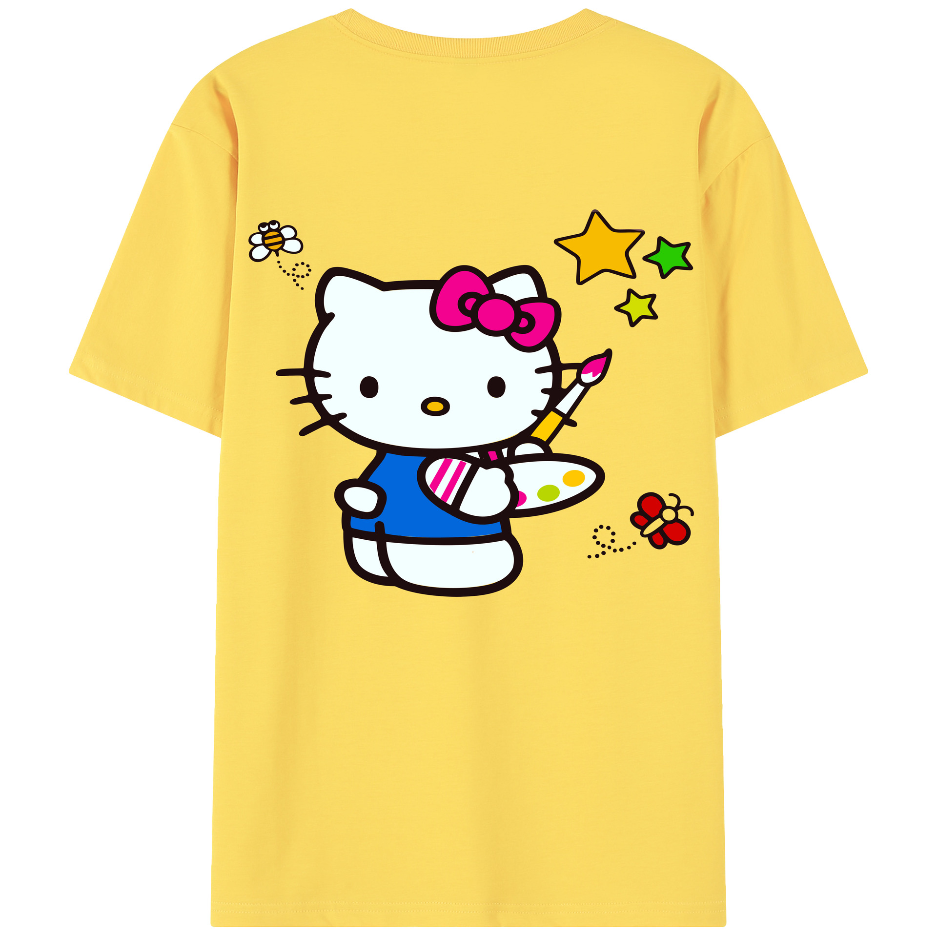 （画像用） Hello Kitty ハローキティ 綿100％半袖Tシャツ（背面プリント）