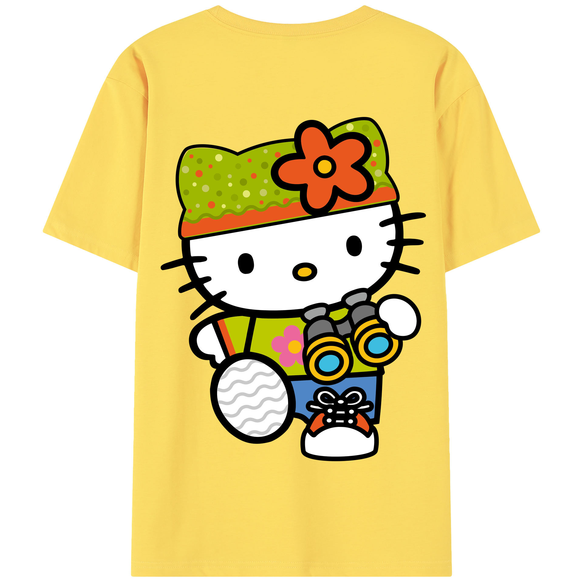 （画像用） Hello Kitty ハローキティ 綿100％半袖Tシャツ（背面プリント）