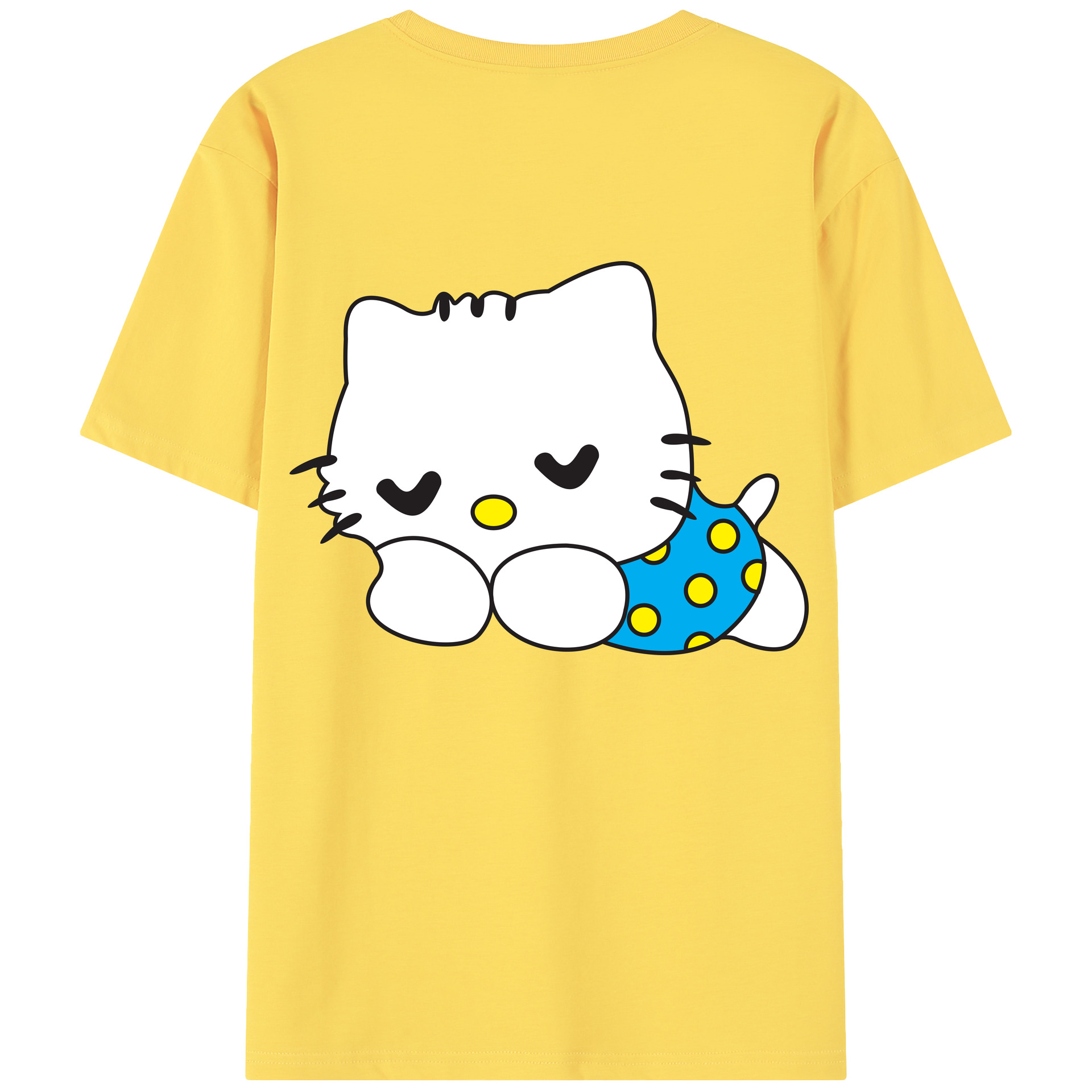 （画像用） Hello Kitty ハローキティ 綿100％半袖Tシャツ（背面プリント）