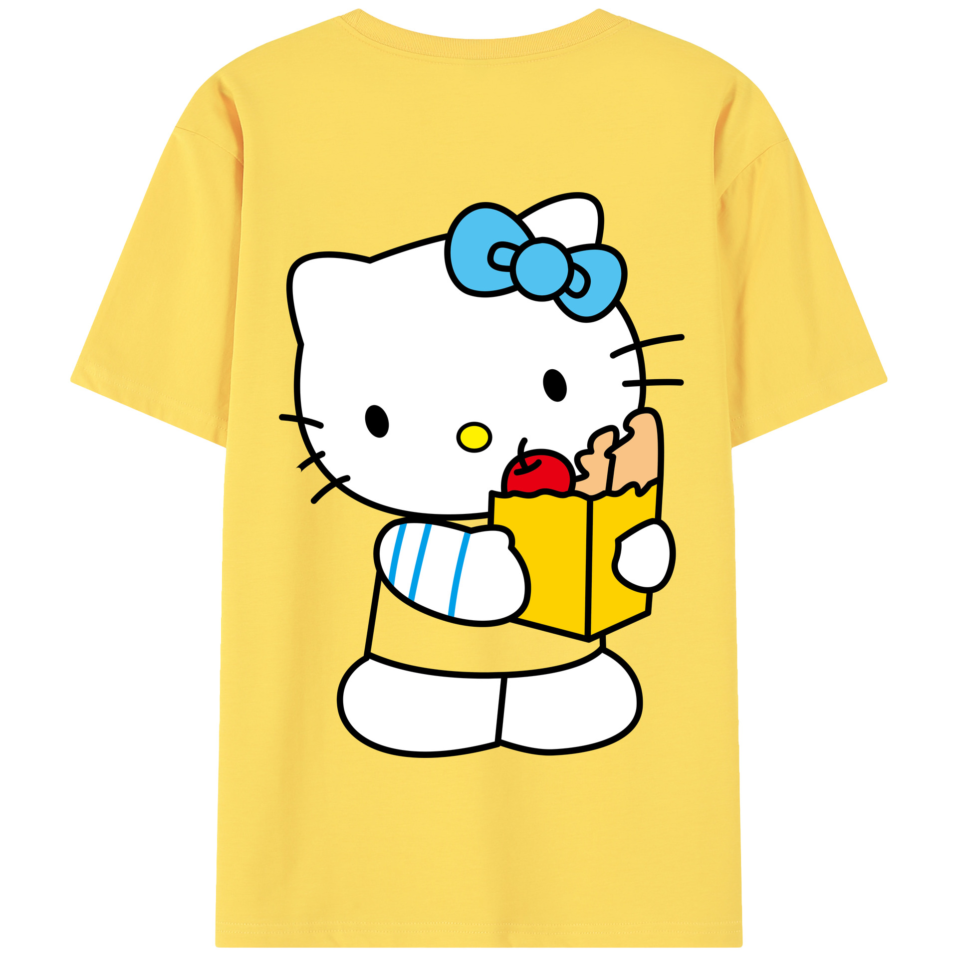 （画像用） Hello Kitty ハローキティ 綿100％半袖Tシャツ（背面プリント）