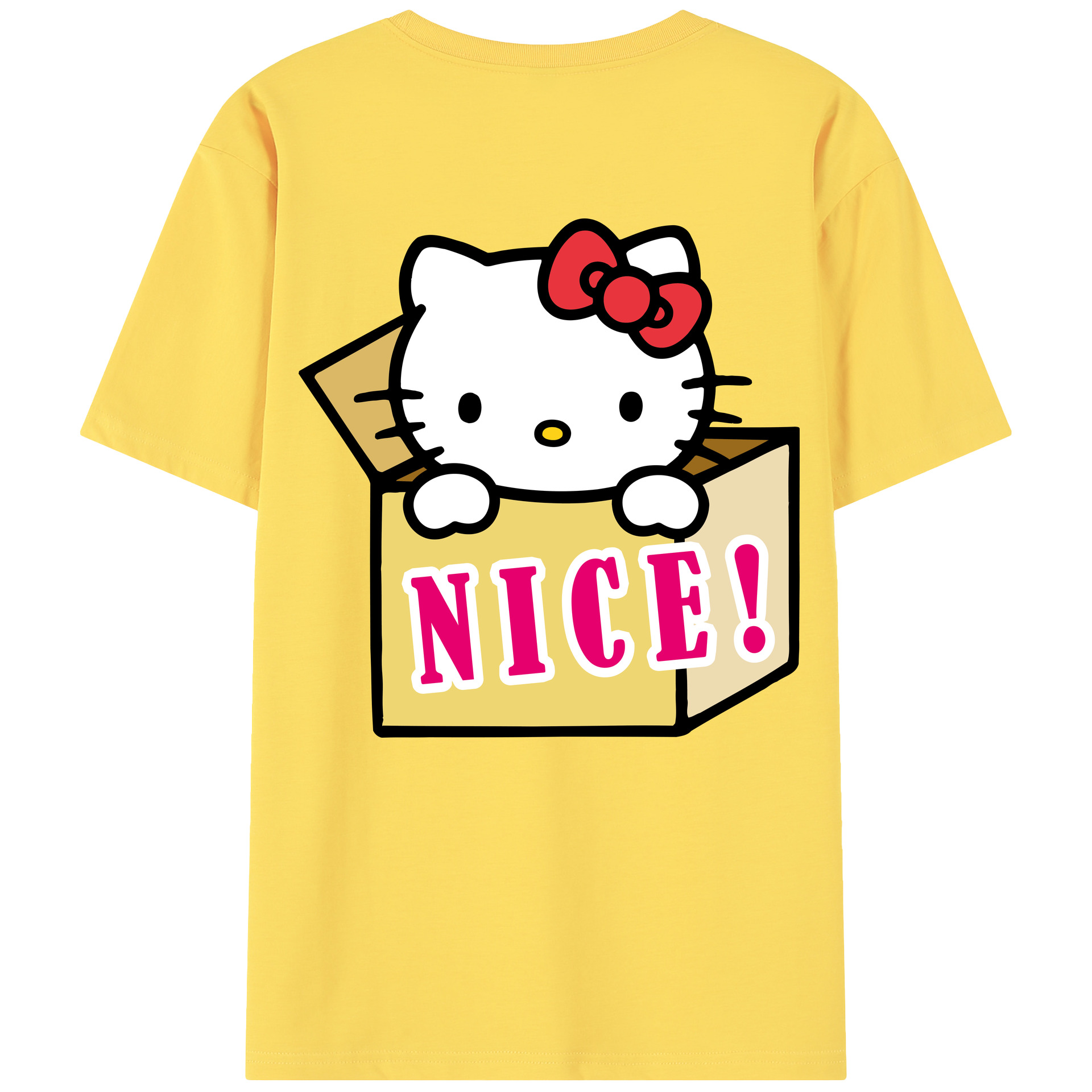 （画像用） Hello Kitty ハローキティ 綿100％半袖Tシャツ（背面プリント）