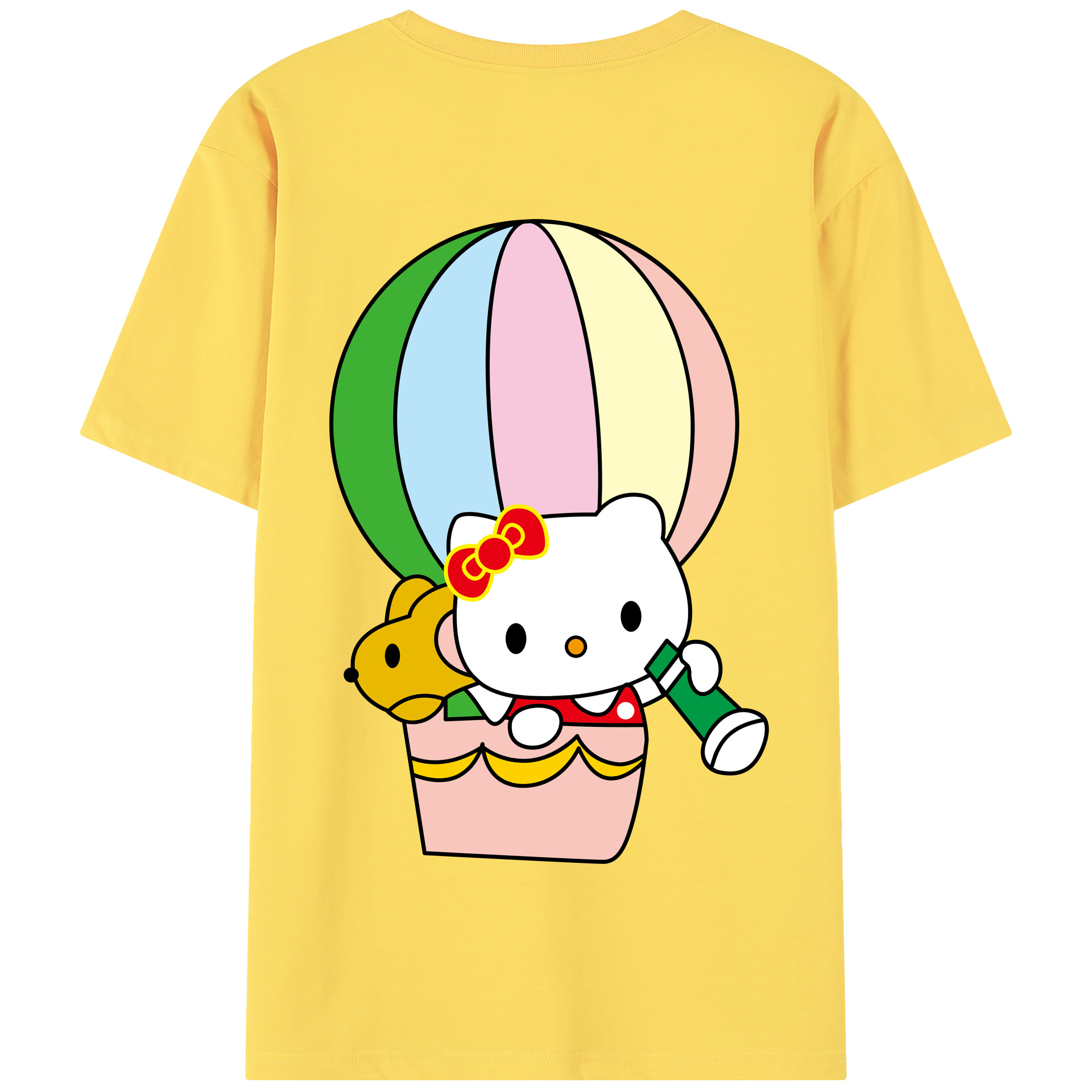 （画像用） Hello Kitty ハローキティ 綿100％半袖Tシャツ（背面プリント）