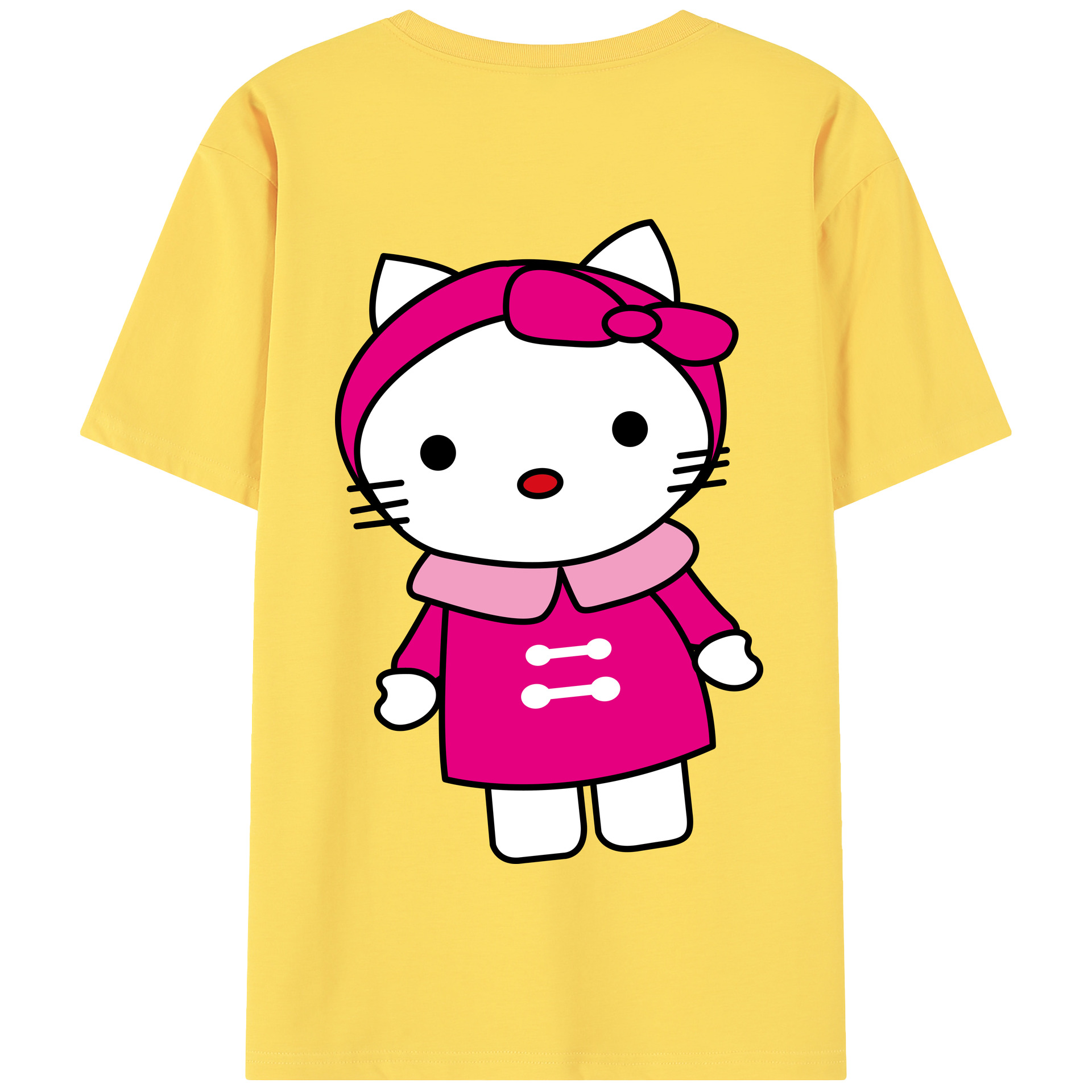 （画像用） Hello Kitty ハローキティ 綿100％半袖Tシャツ（背面プリント）