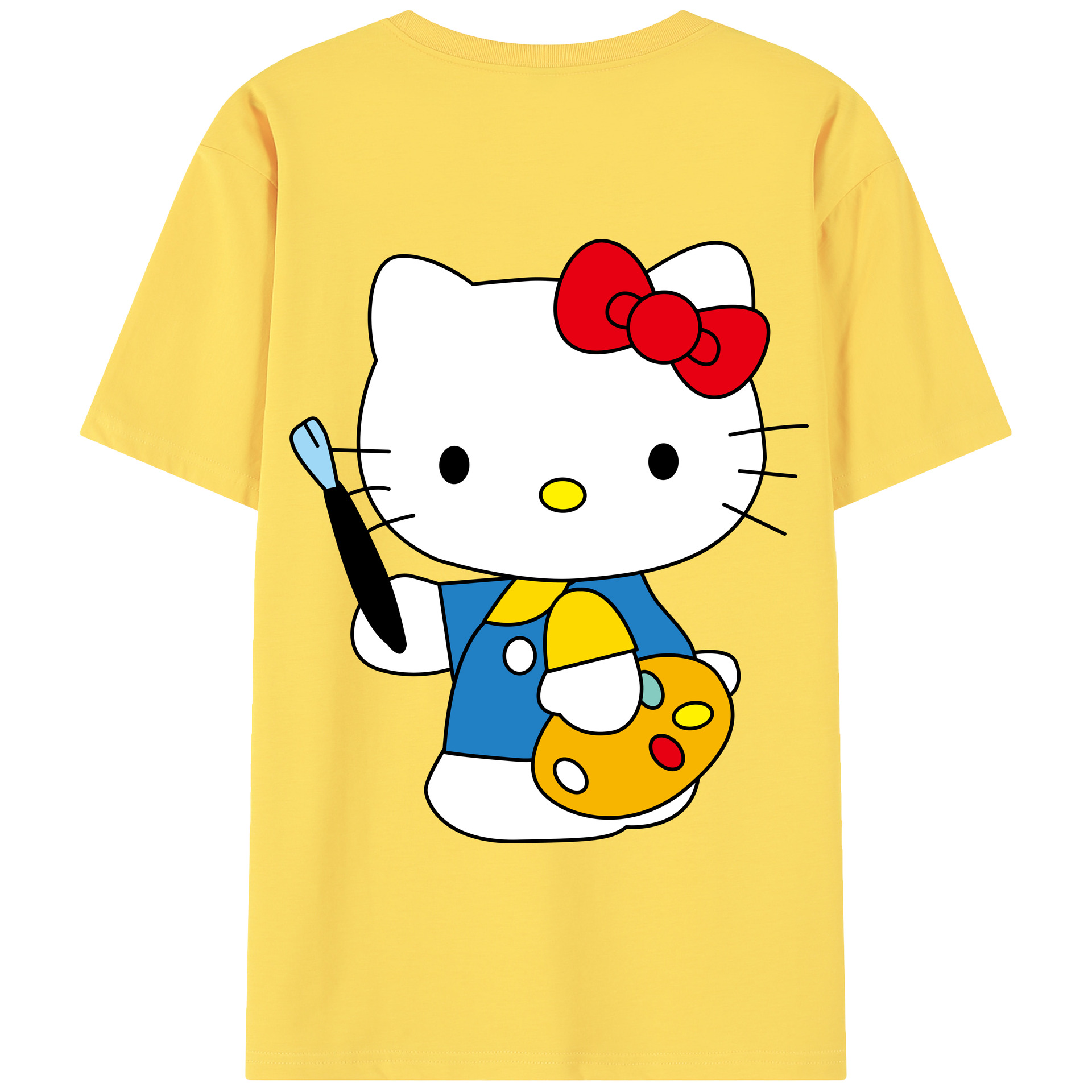 （画像用） Hello Kitty ハローキティ 綿100％半袖Tシャツ（背面プリント）