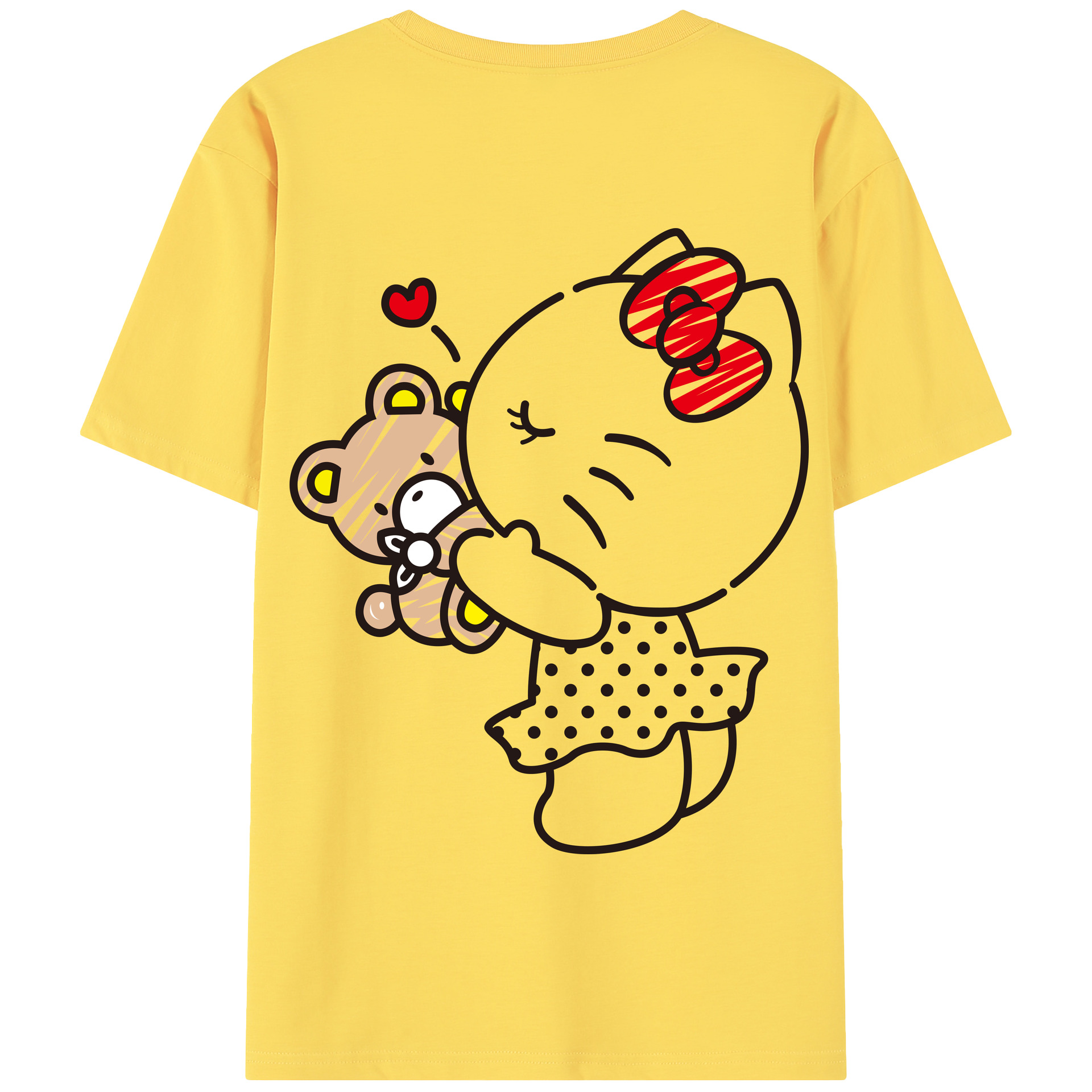 （画像用） Hello Kitty ハローキティ 綿100％半袖Tシャツ（背面プリント）