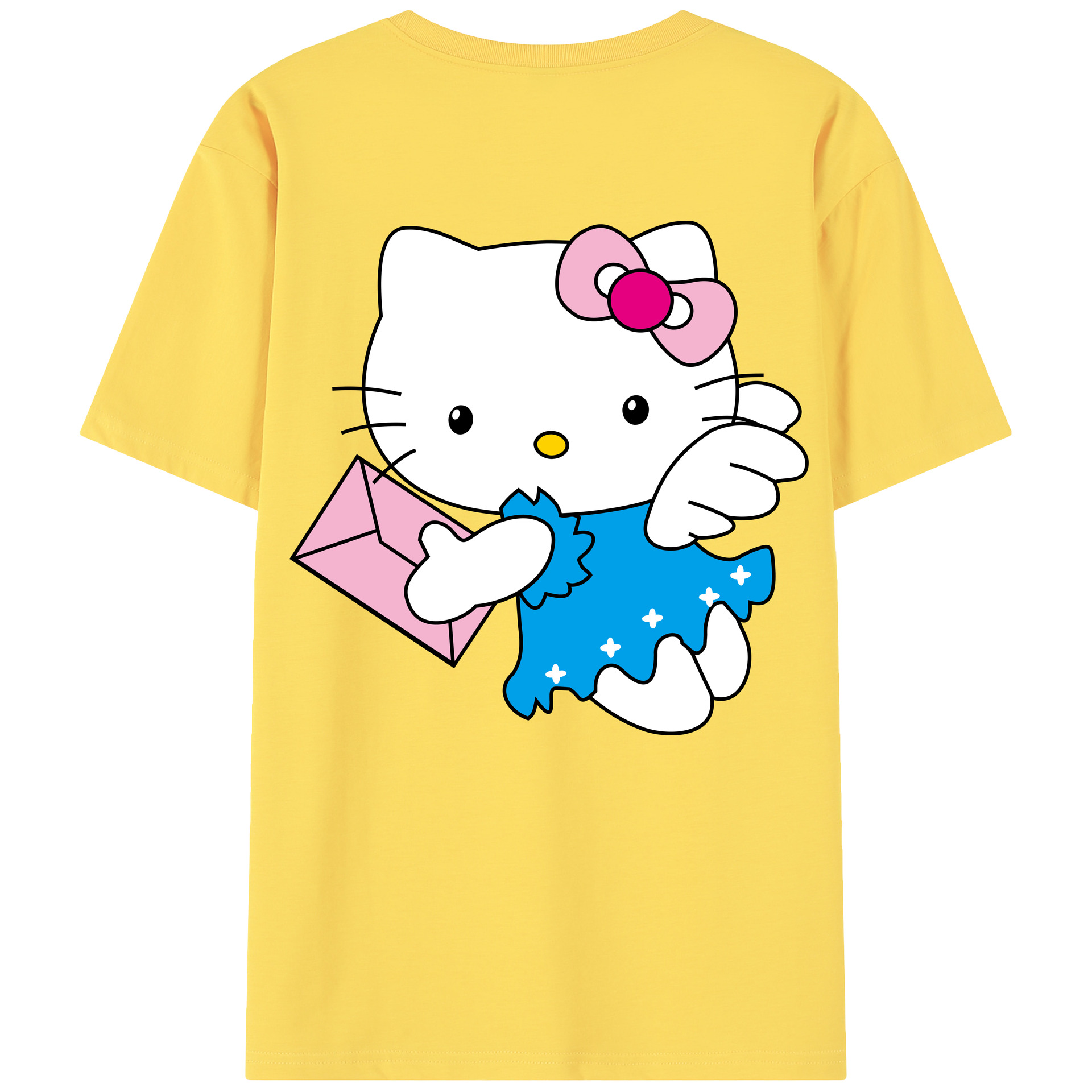 （画像用） Hello Kitty ハローキティ 綿100％半袖Tシャツ（背面プリント）